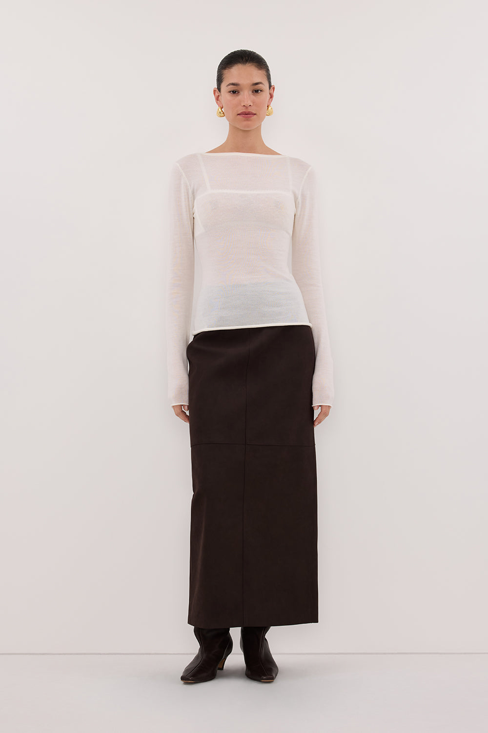 IVY OFF WHITE MERINO LS TOP – DISSH