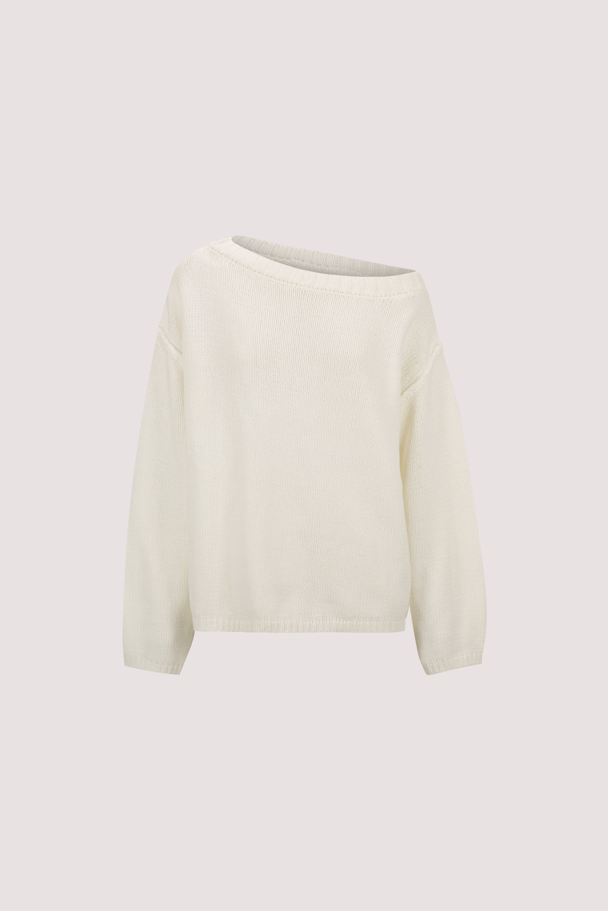 LEISLE CREAM ASYM KNIT JUMPER