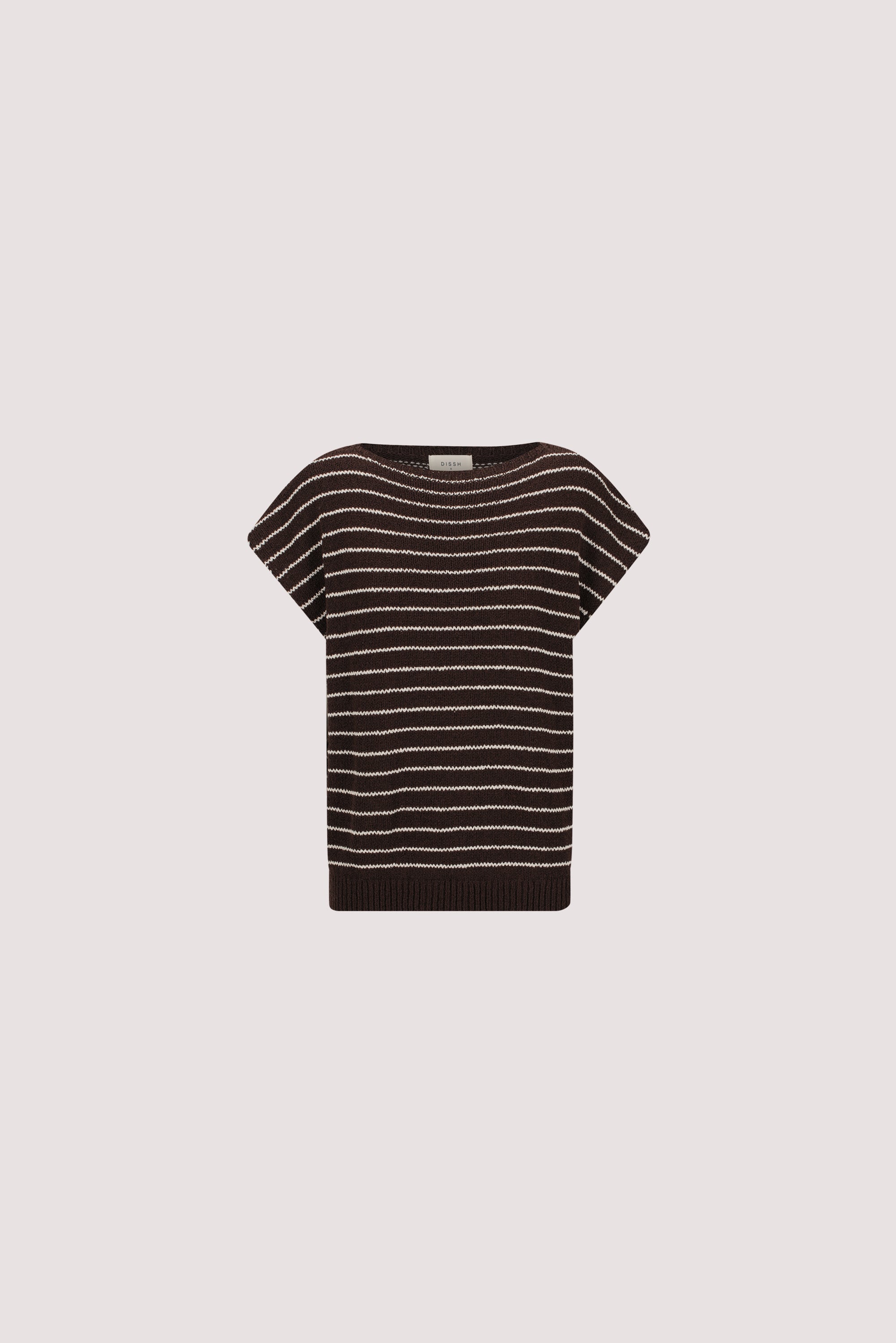 ASPEN CHOC STRIPE KNIT TOP