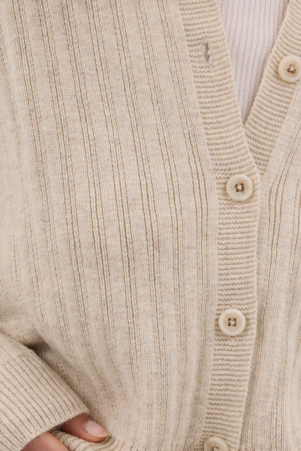 DAHLIA CHALK KNIT CARDIGAN – DISSH