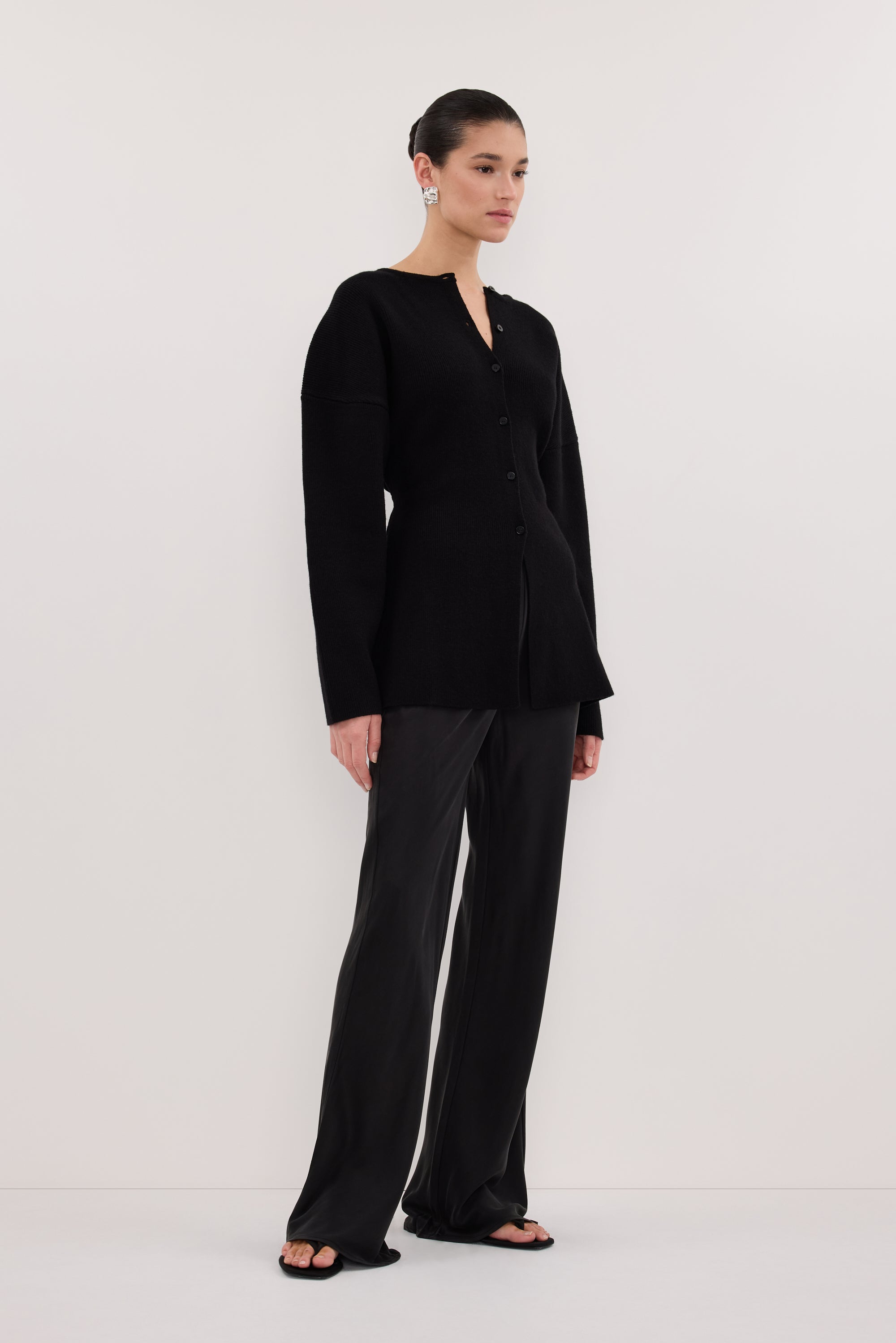 MARTHA BLACK CINCHED CARDIGAN – DISSH