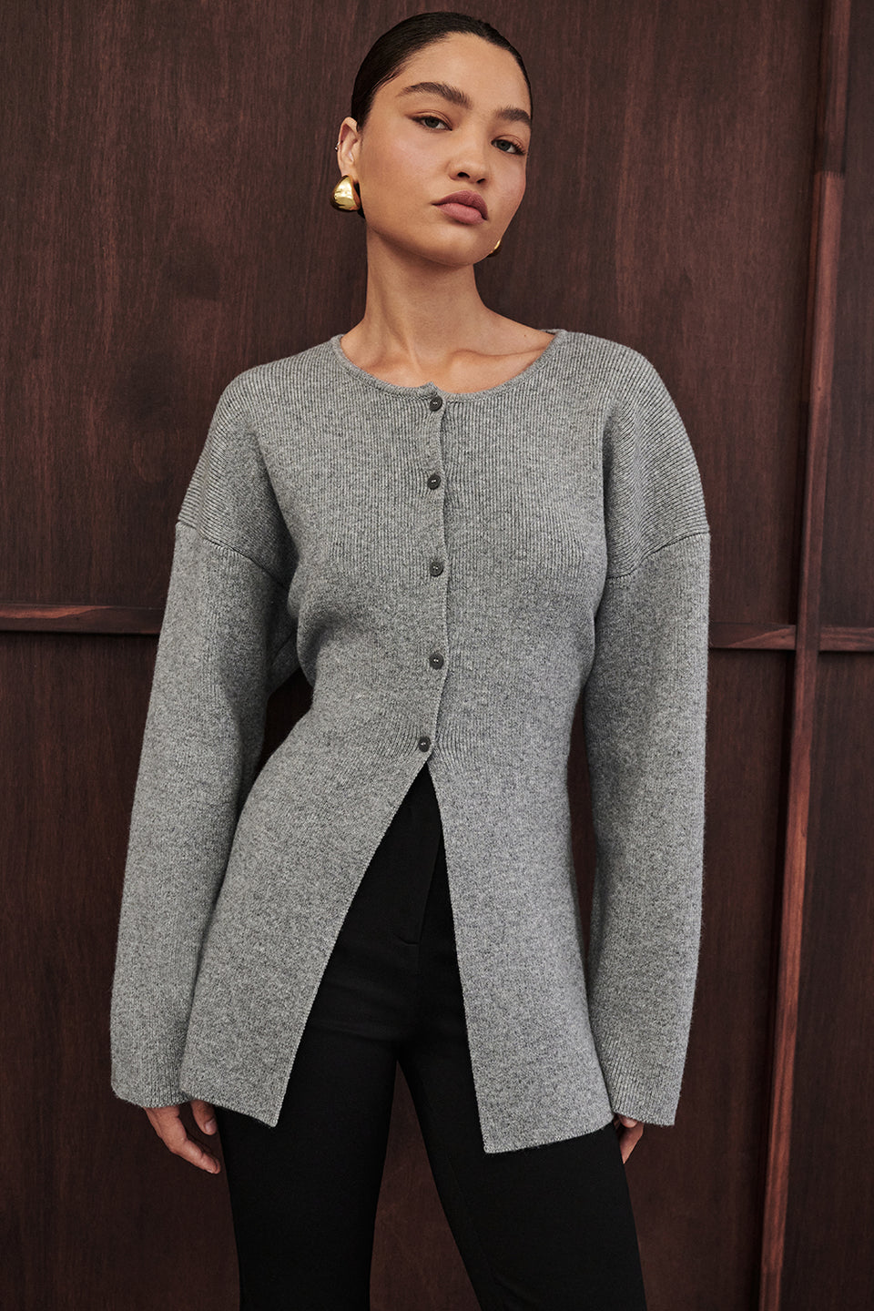MARTHA GREY MARLE CINCHED CARDIGAN