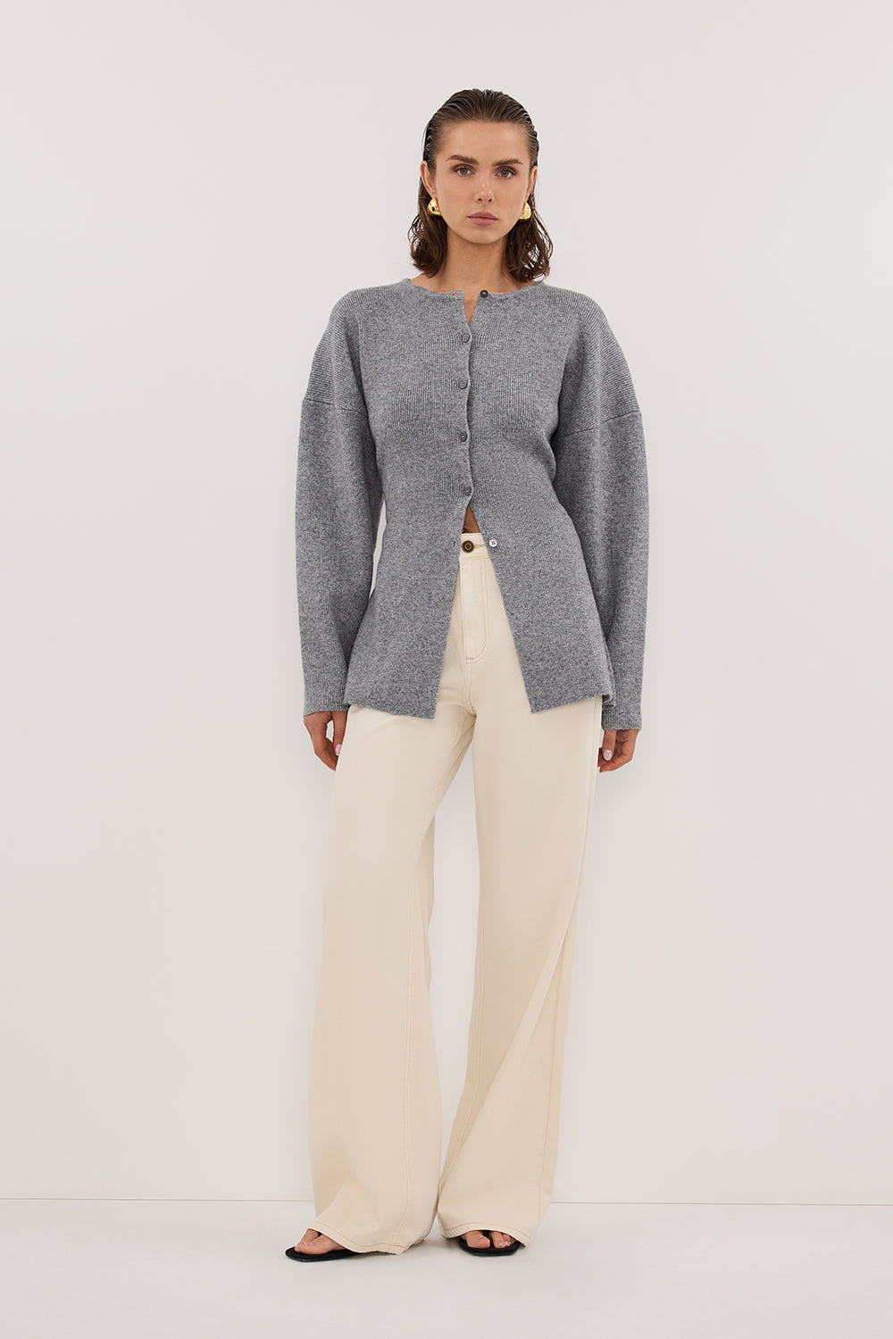 MARTHA GREY MARLE CINCHED CARDIGAN