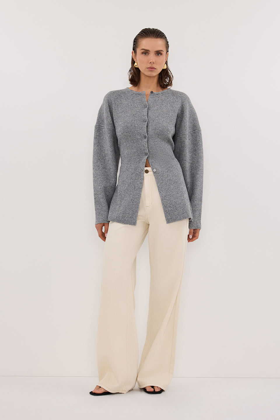 MARTHA GREY MARLE CINCHED CARDIGAN