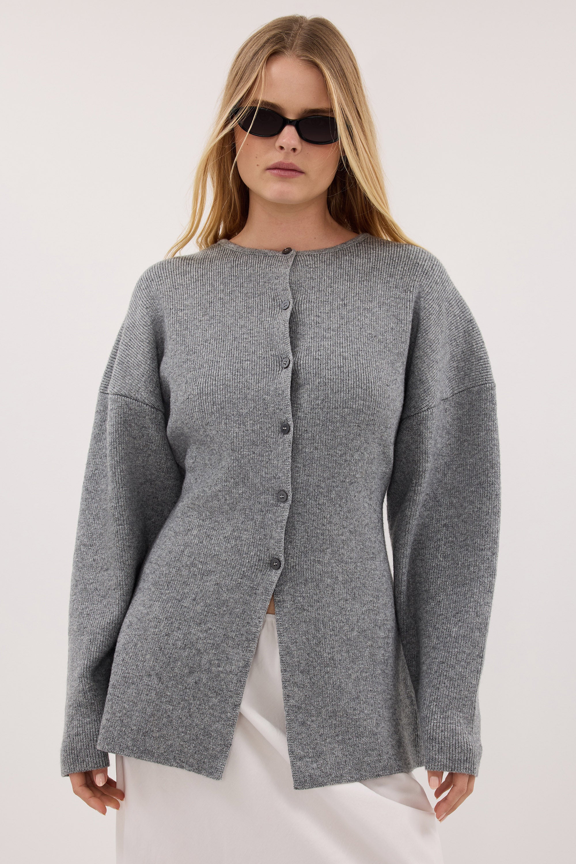 MARTHA GREY MARLE CINCHED CARDIGAN