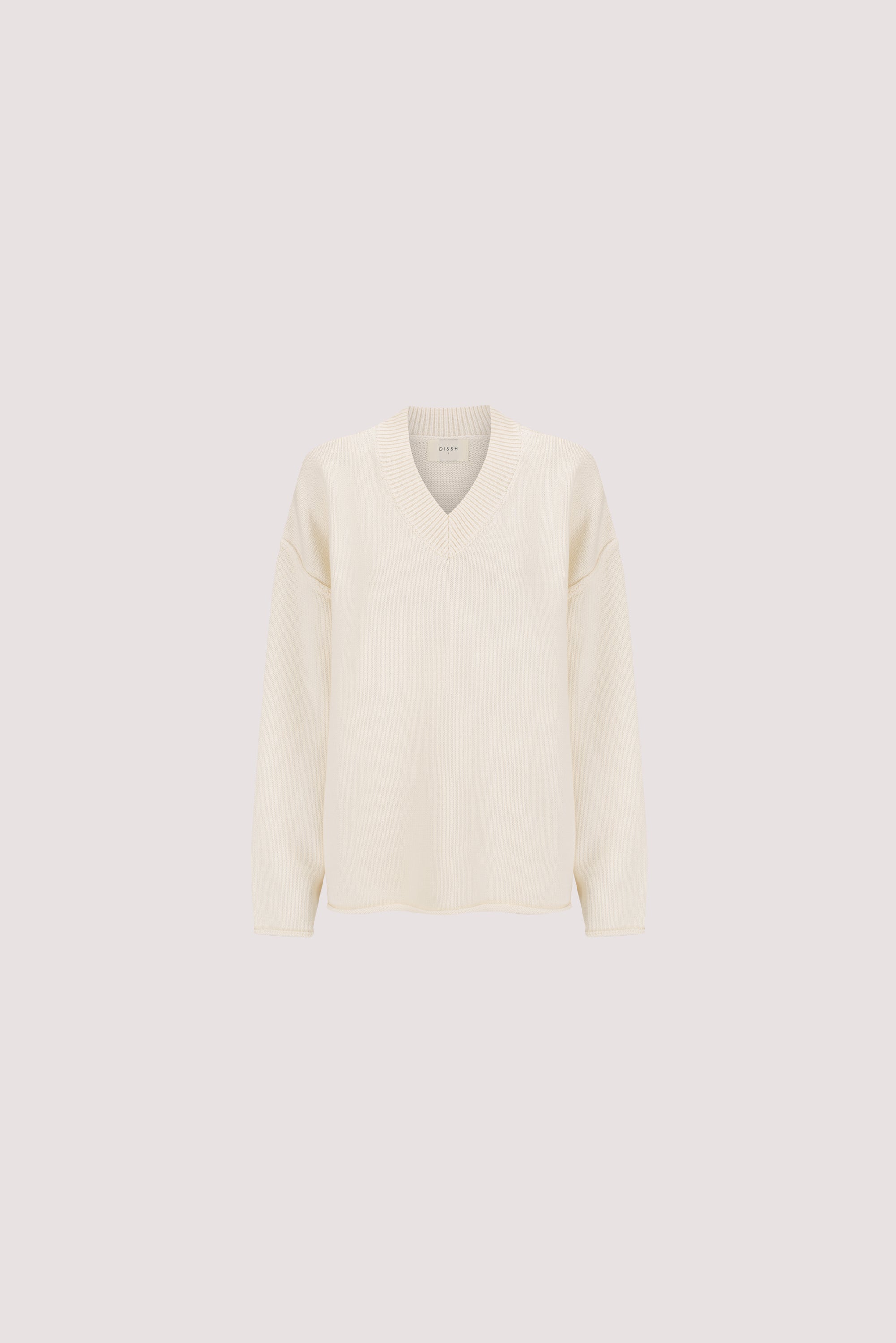 FLINT CREAM V NECK KNIT JUMPER