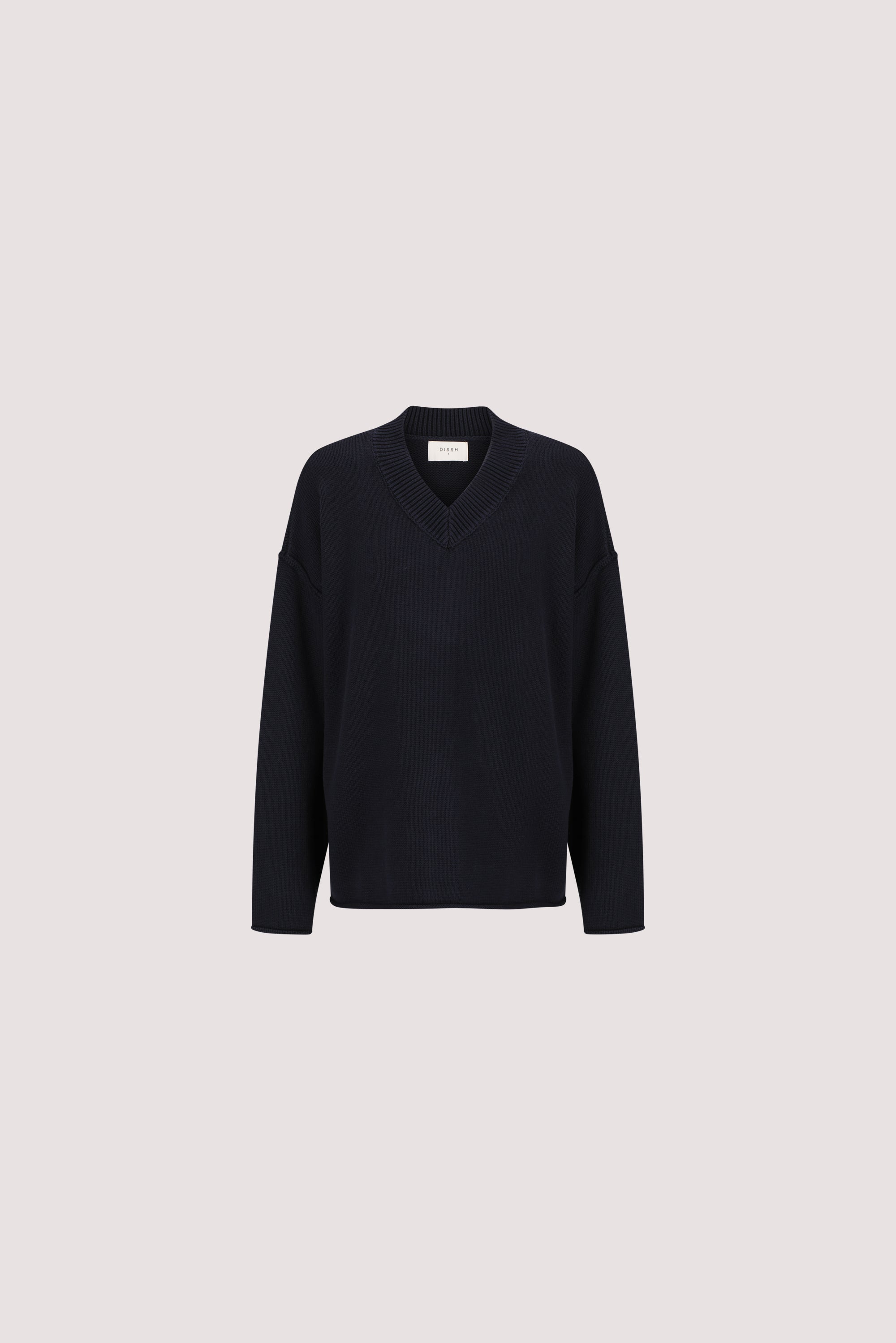 FLINT INK V NECK KNIT JUMPER – DISSH