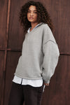 FLINT SILVER V NECK KNIT JUMPER