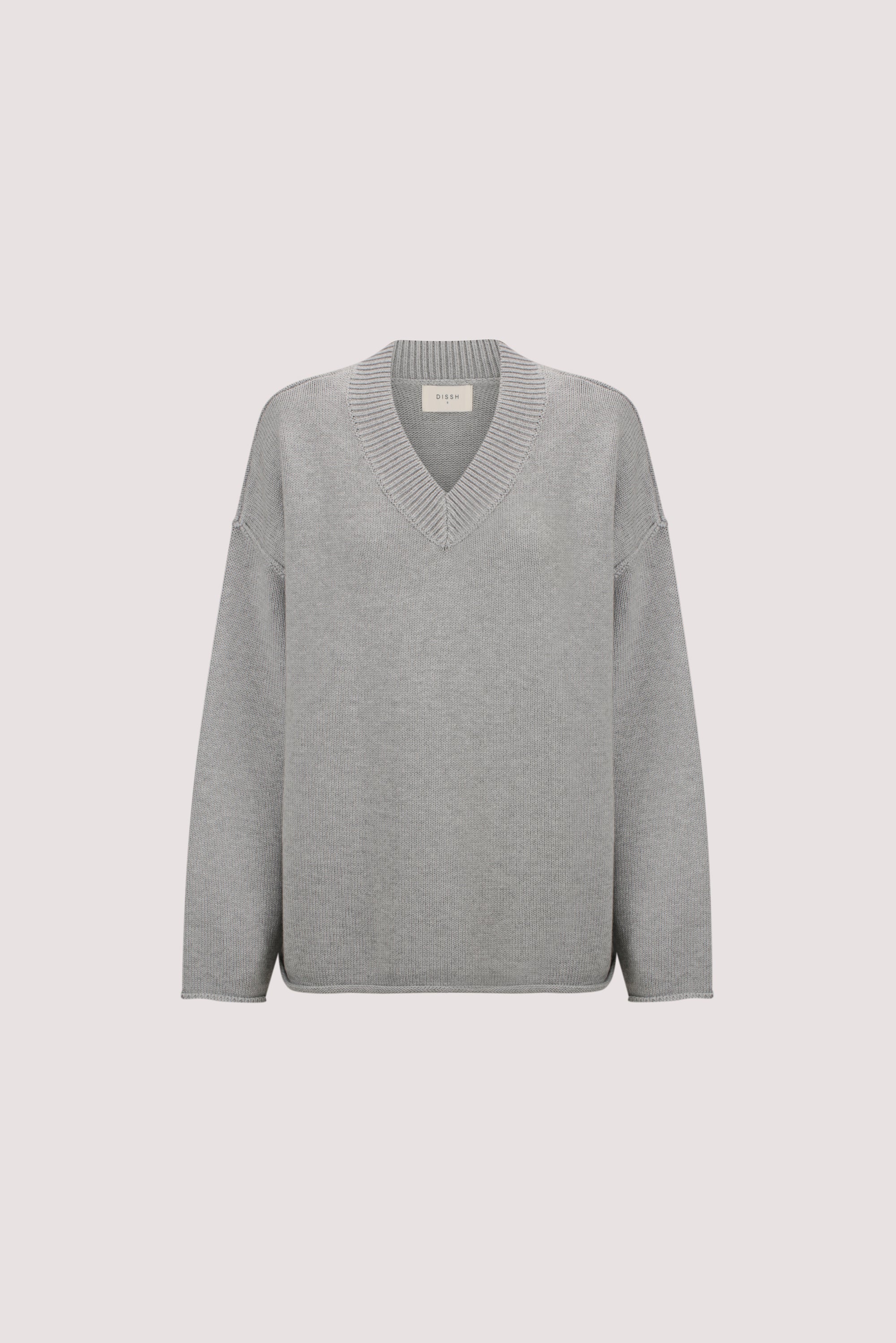 FLINT SILVER V NECK KNIT JUMPER
