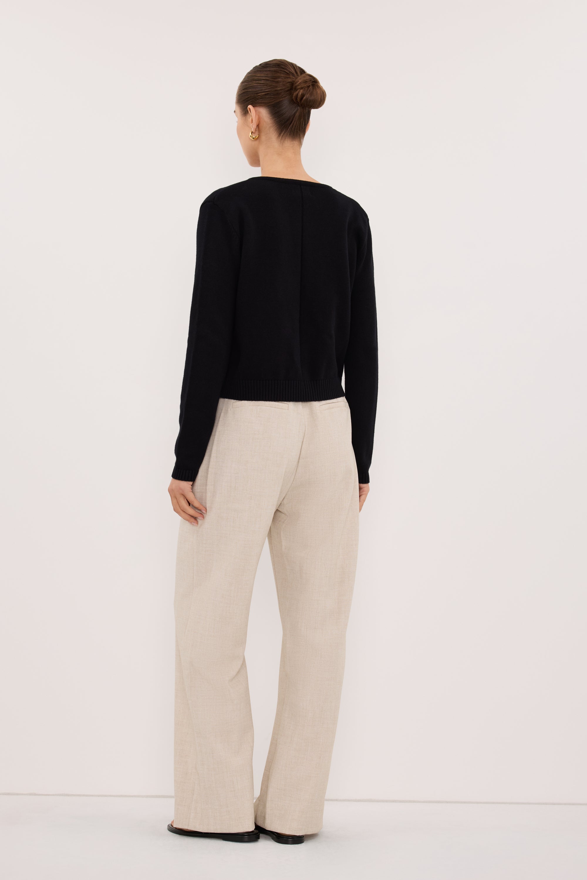 LISE BLACK LIGHT KNIT CARDIGAN