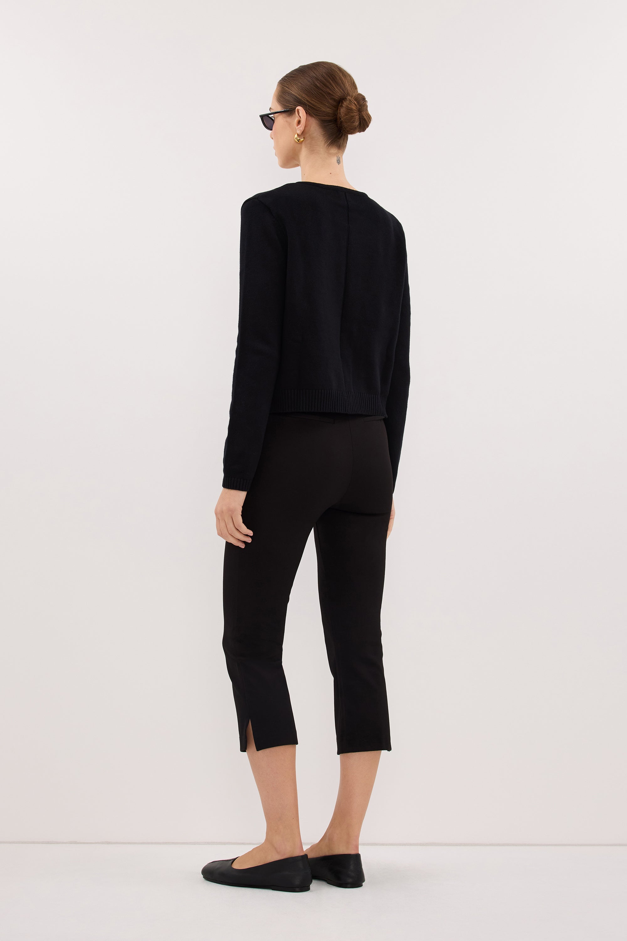 LISE BLACK LIGHT KNIT CARDIGAN
