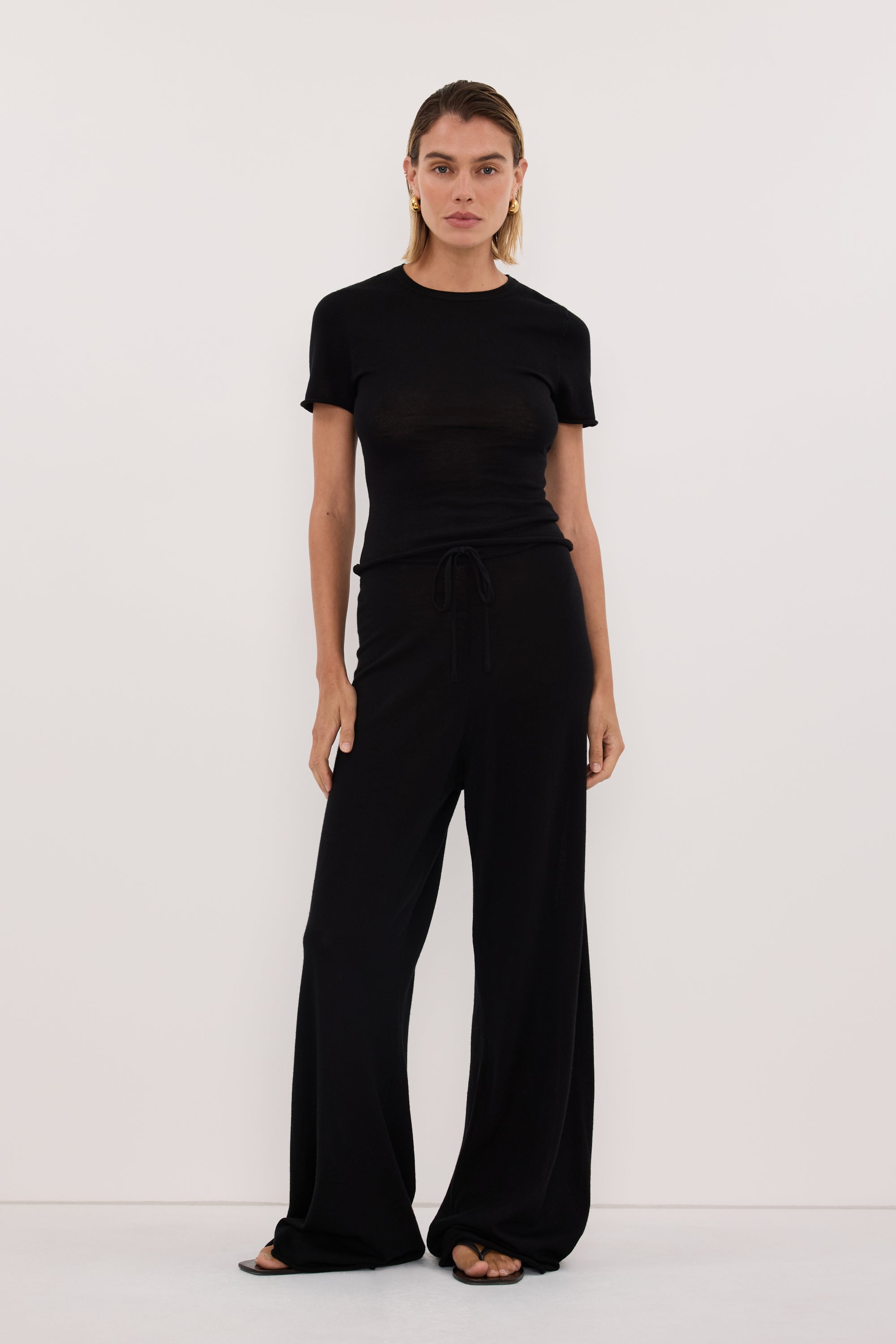 DUKE BLACK MERINO KNIT BABY TEE