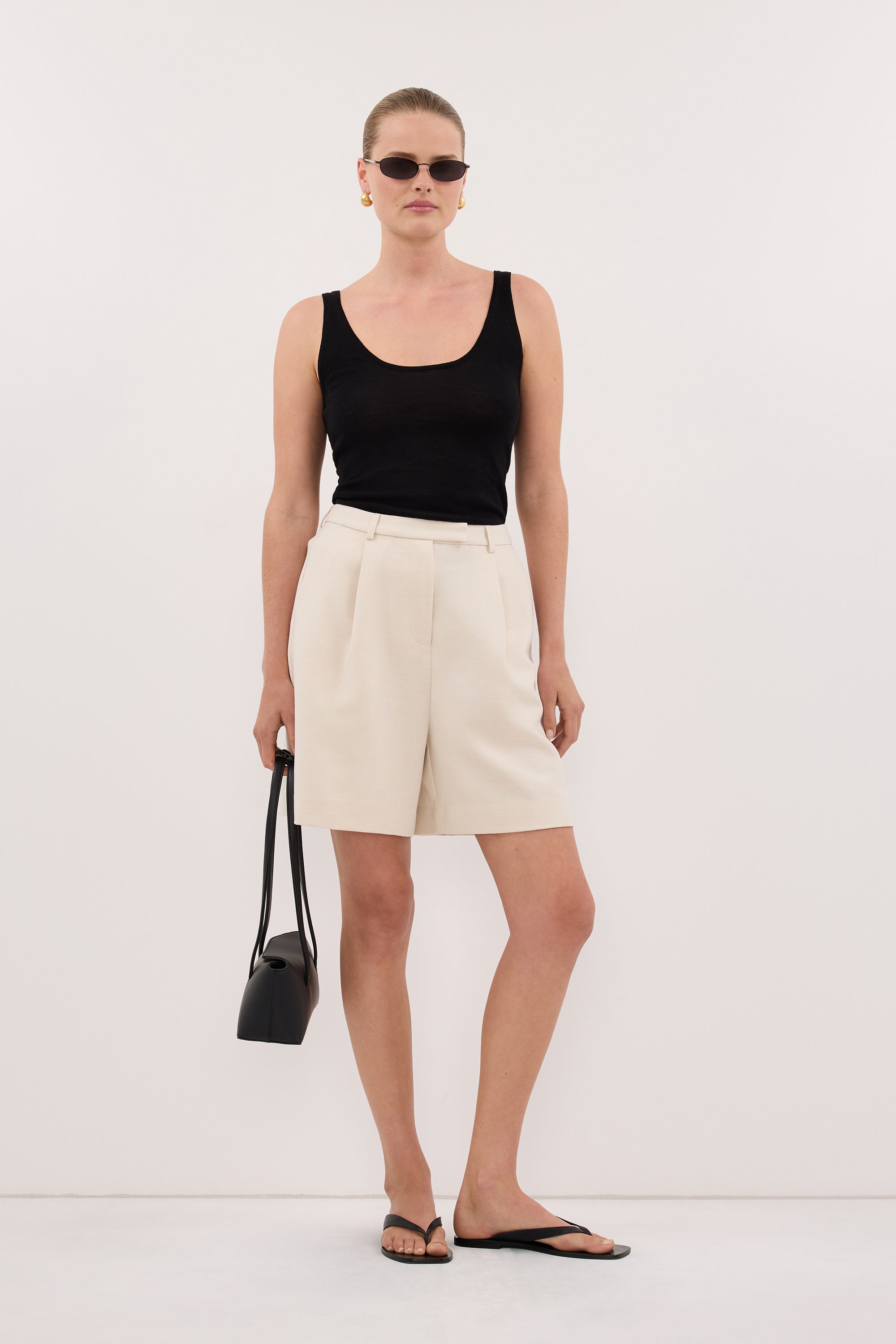 DUKE BLACK MERINO KNIT TANK
