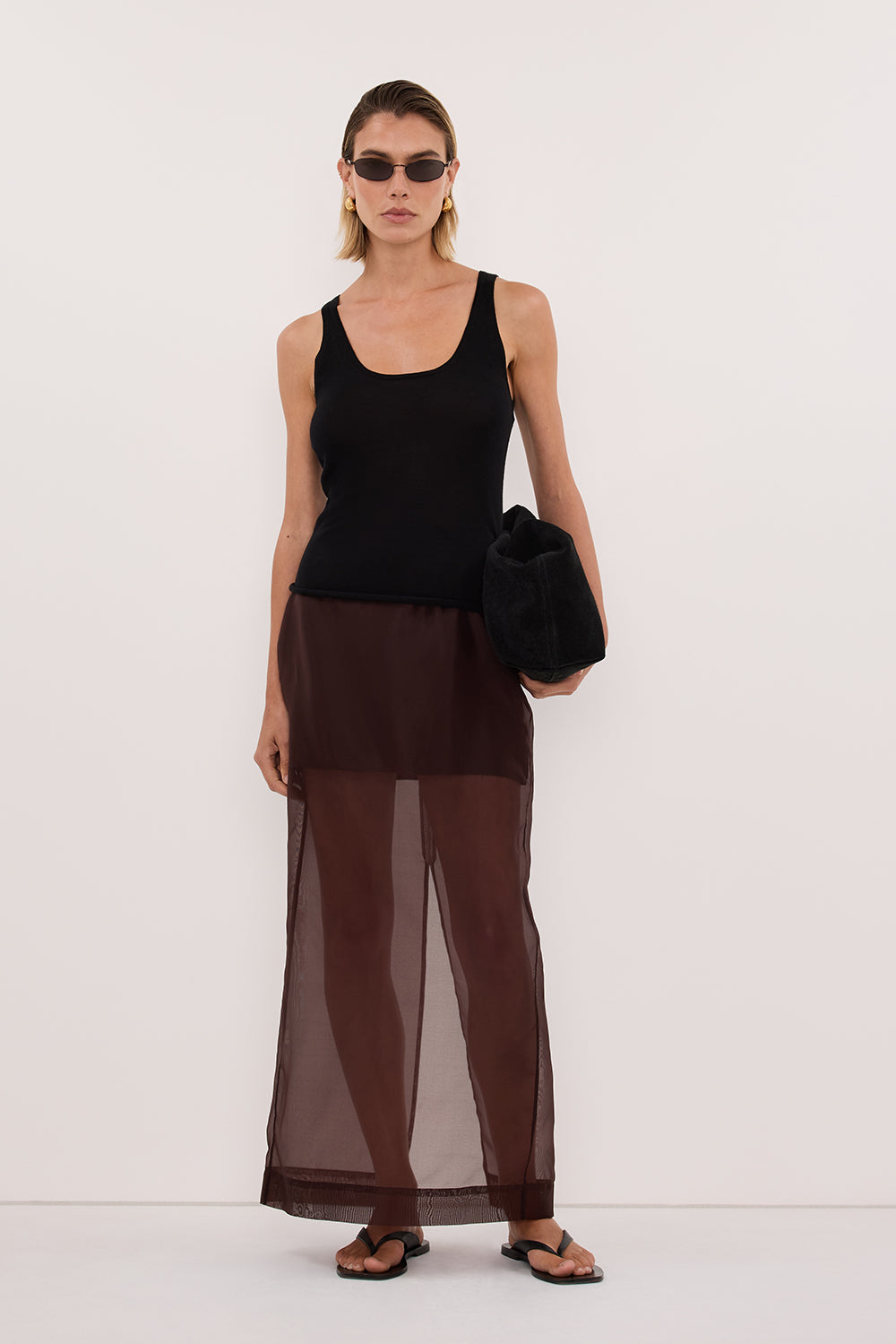 DUKE BLACK MERINO KNIT TANK
