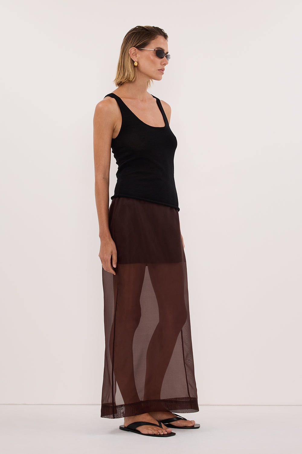 DUKE BLACK MERINO KNIT TANK