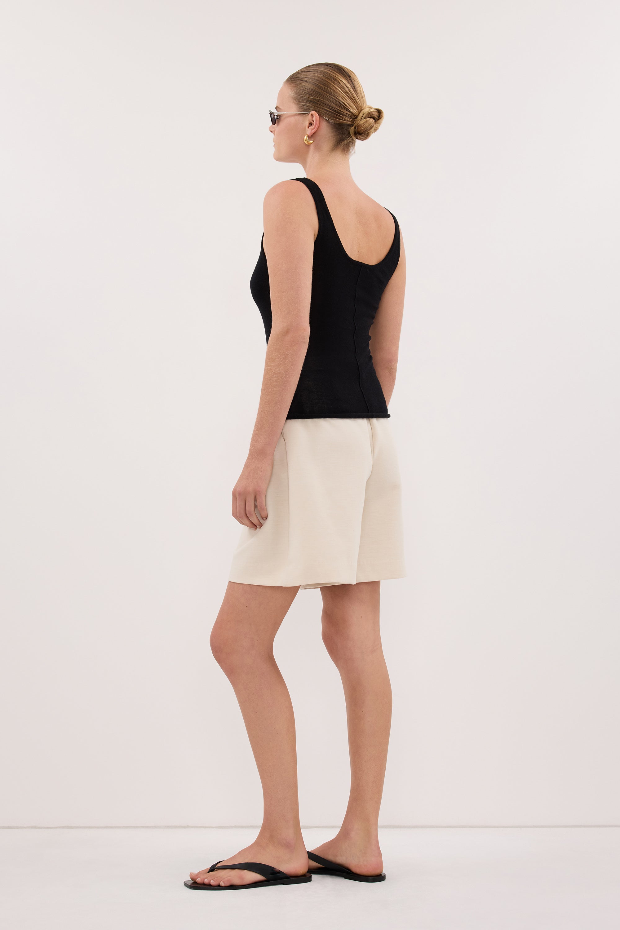 DUKE BLACK MERINO KNIT TANK