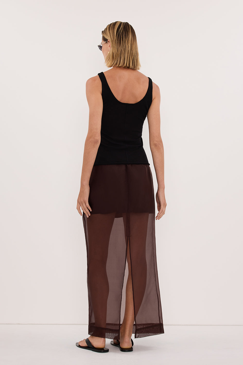 DUKE BLACK MERINO KNIT TANK