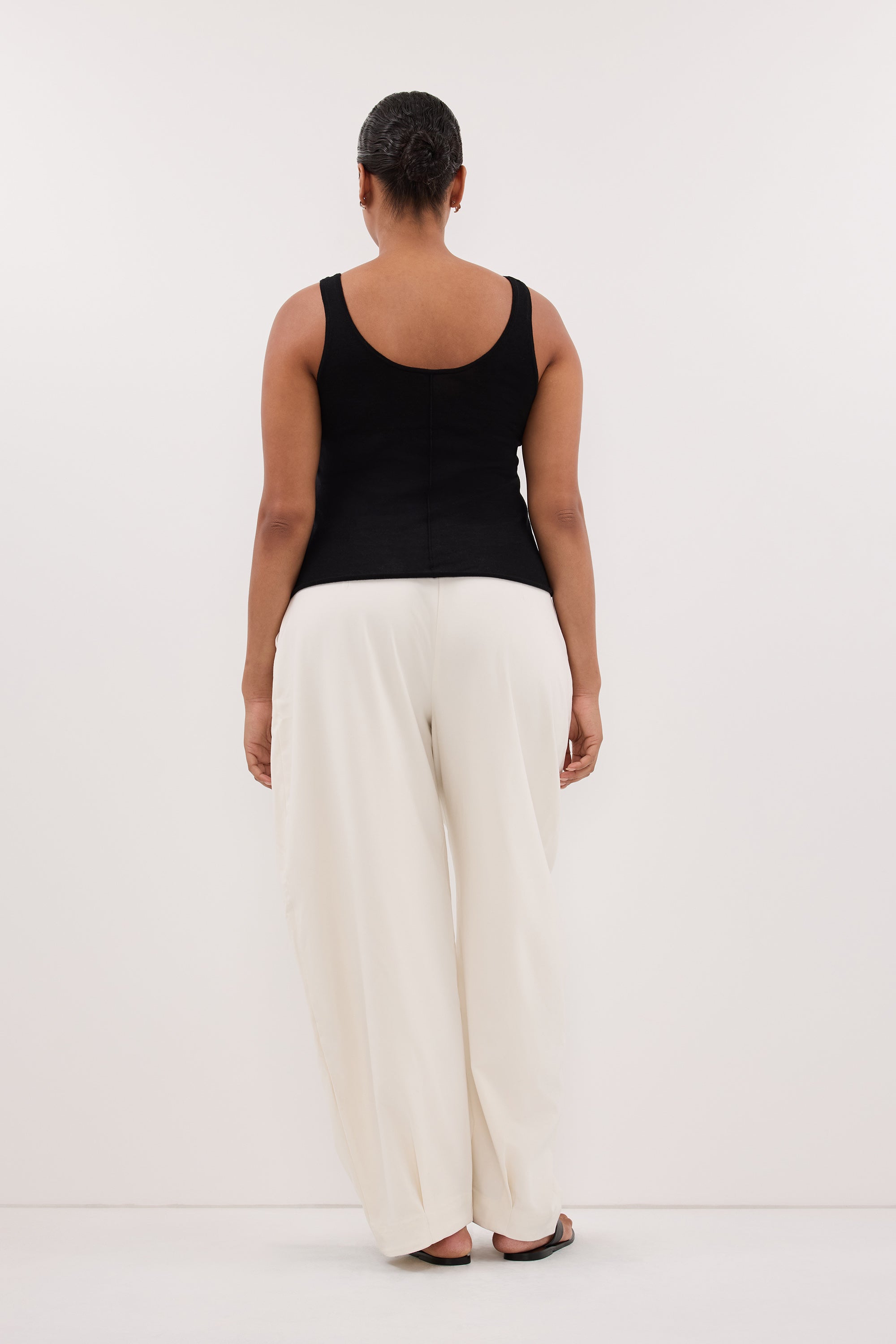 DUKE BLACK MERINO KNIT TANK