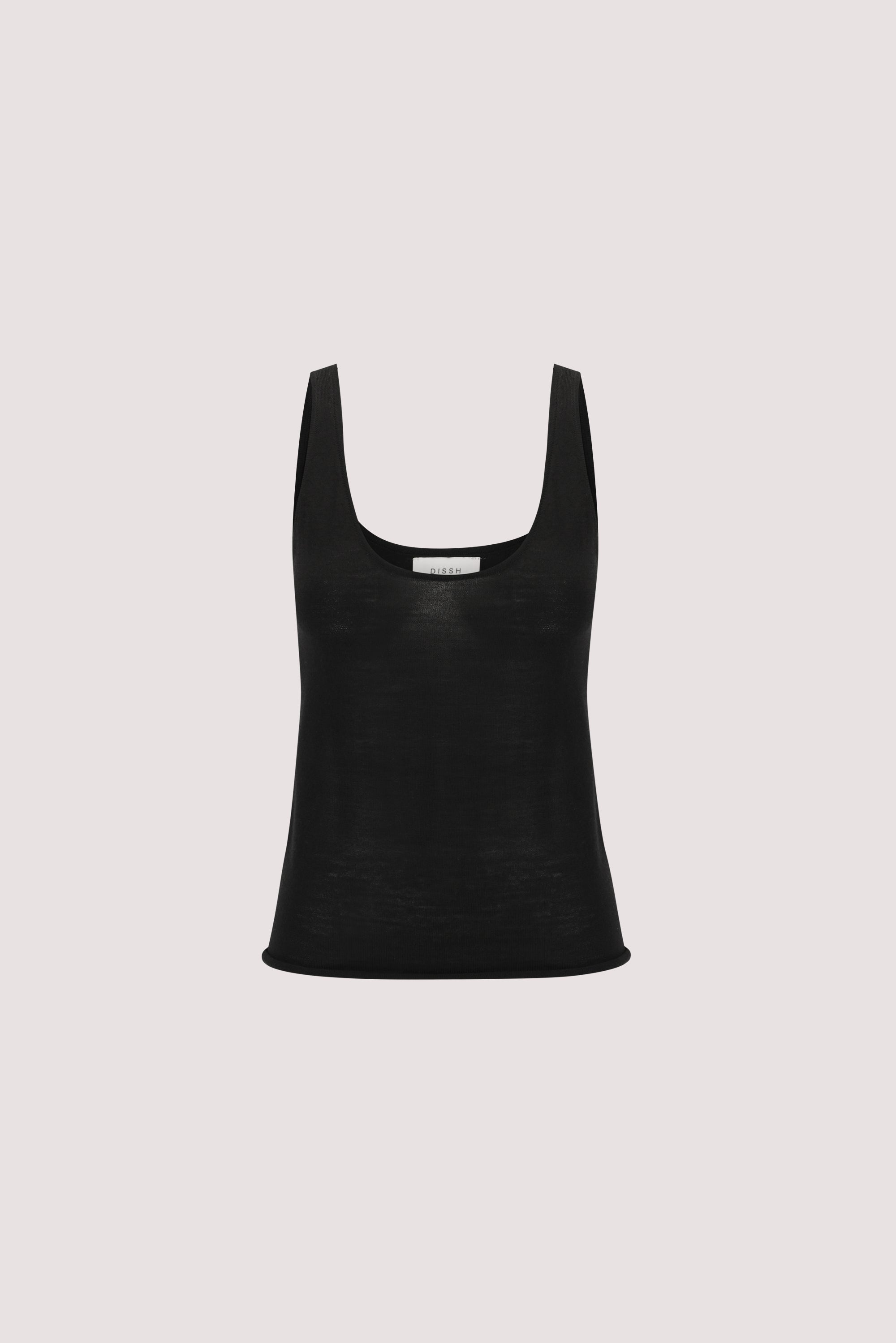 DUKE BLACK MERINO KNIT TANK