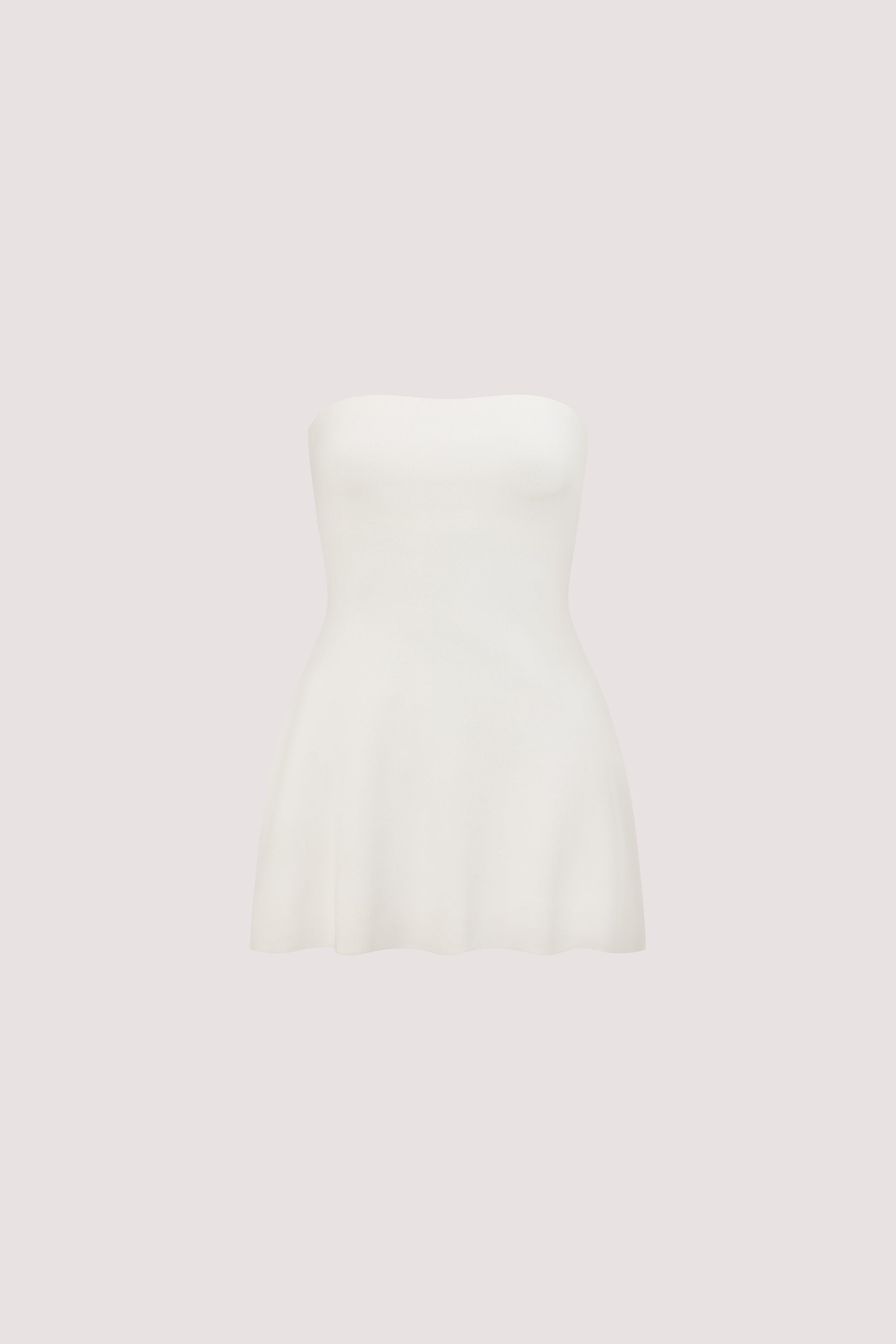 COCO OFF WHITE LONGLINE BANDEAU KNIT TOP