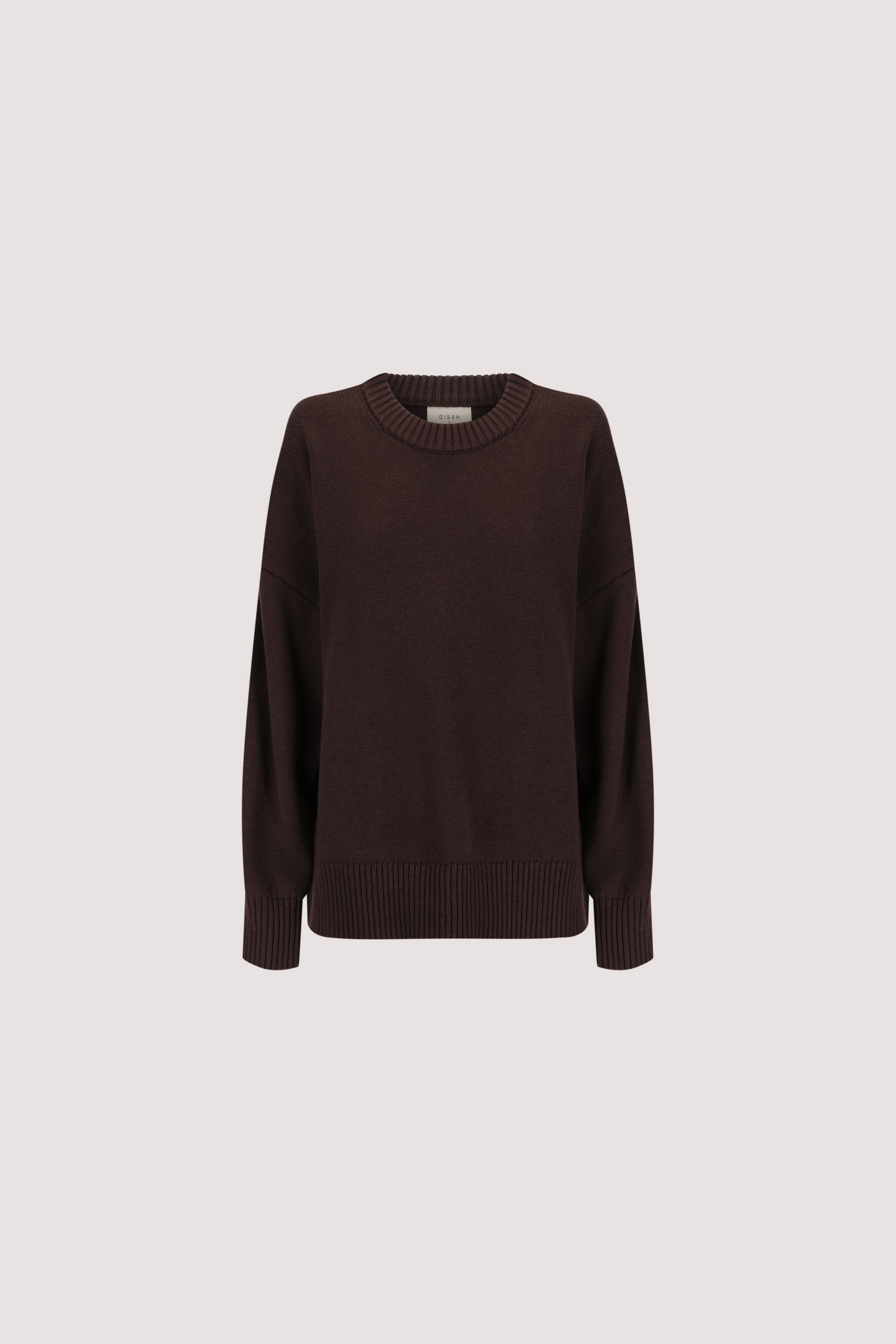 MILA CHOCOLATE CREW NECK KNIT JUMPER