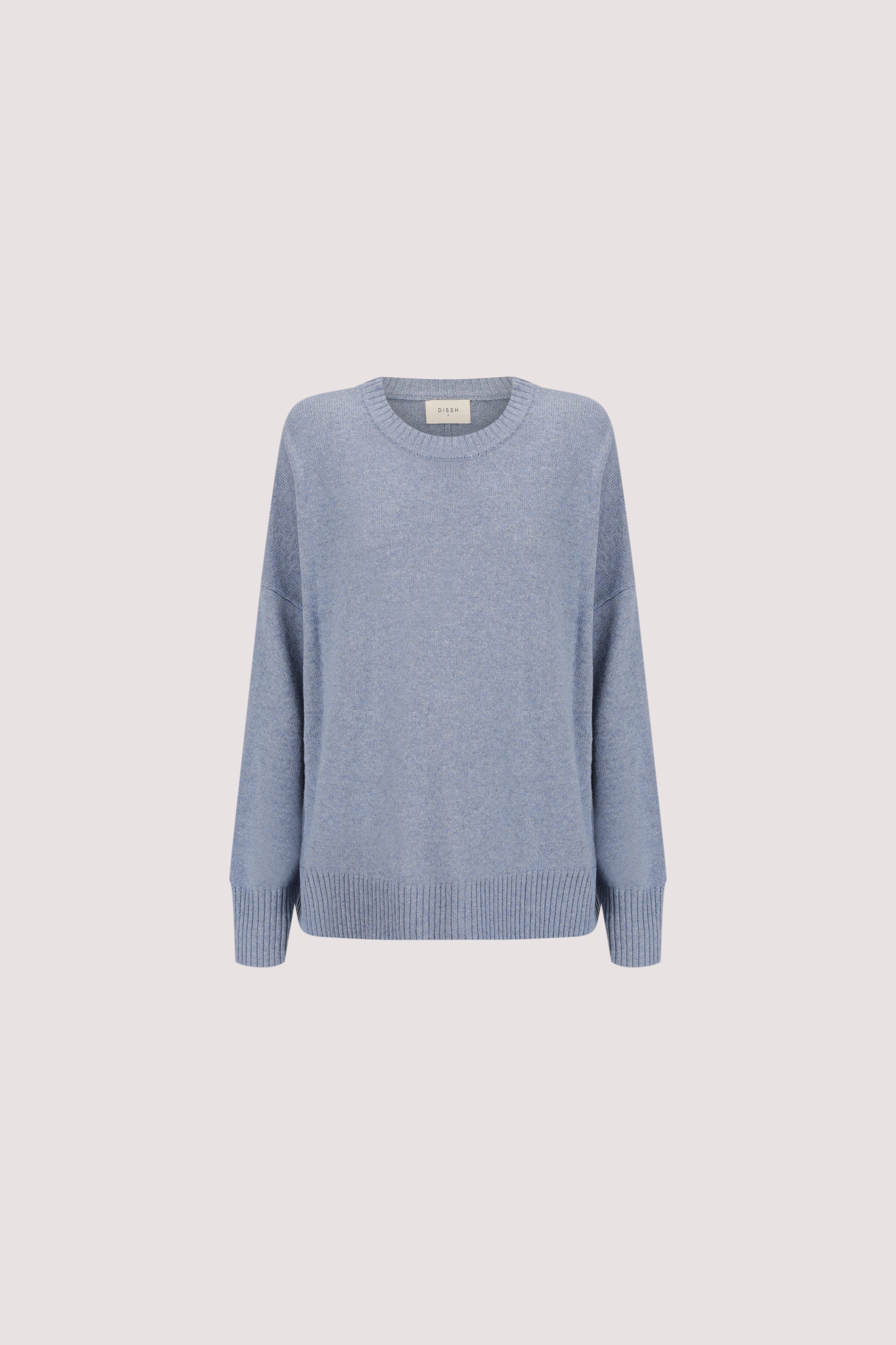 BELLA SKY BLUE CREW NECK KNIT JUMPER