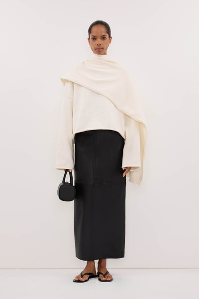 ANDIE IVORY SCARF KNIT JUMPER – DISSH