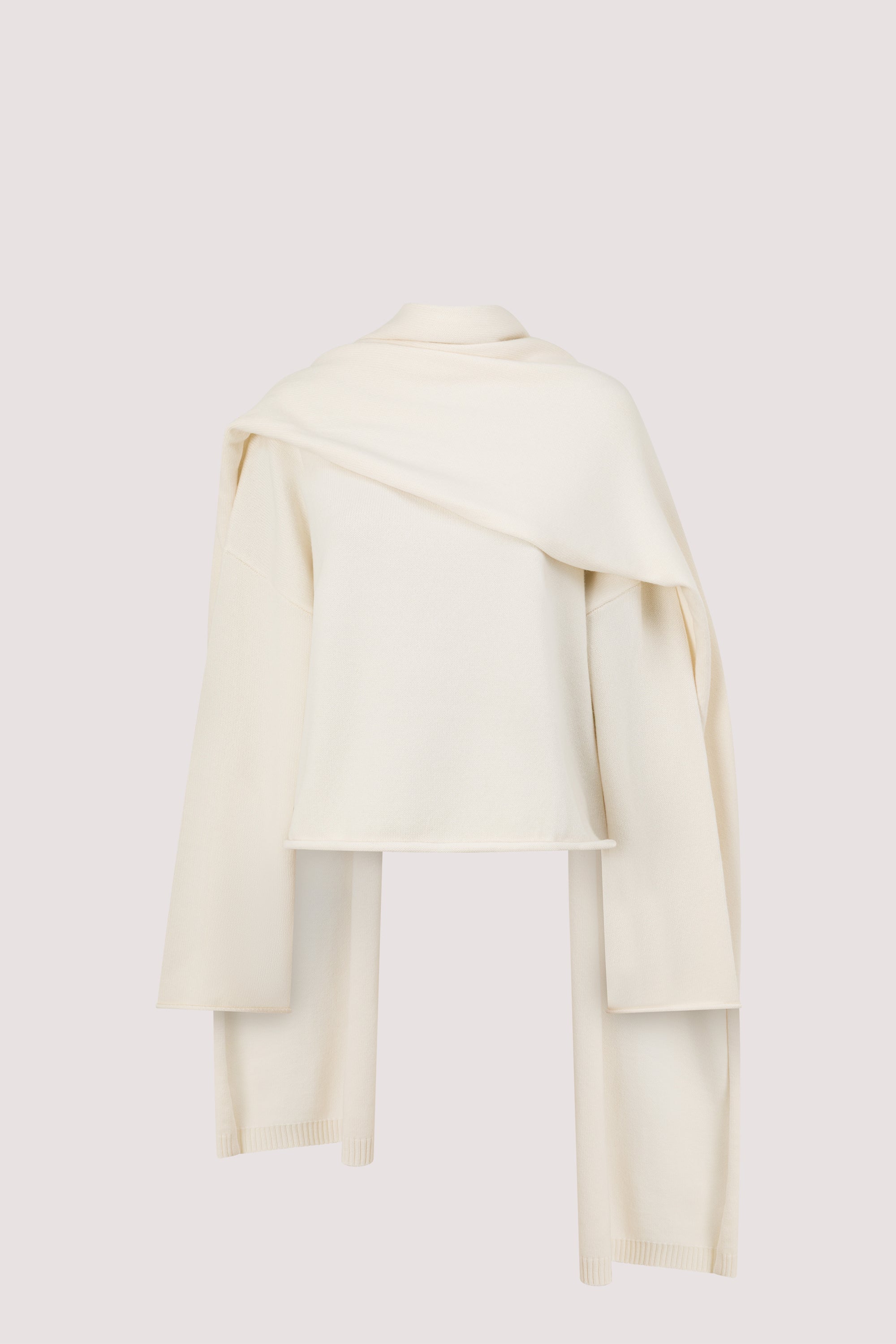 ANDIE IVORY SCARF KNIT JUMPER