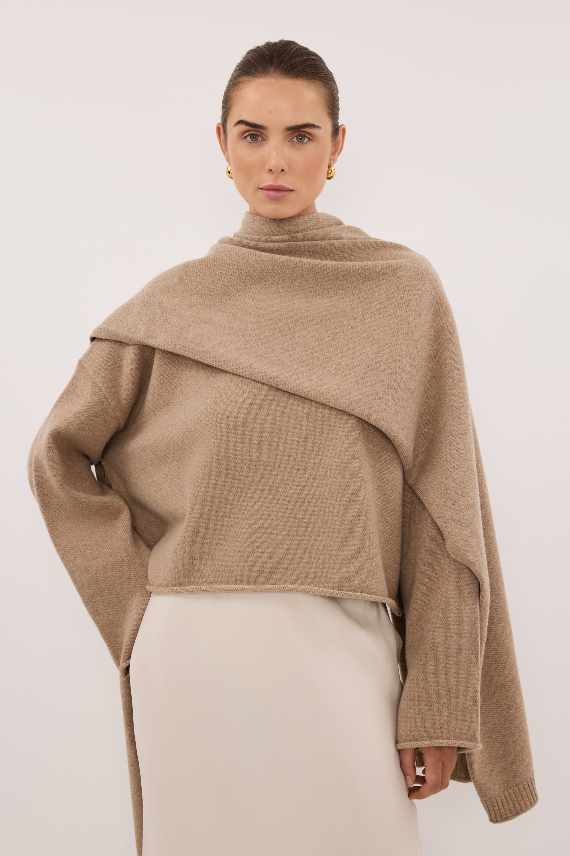 ANDIE OAT SCARF KNIT JUMPER – DISSH