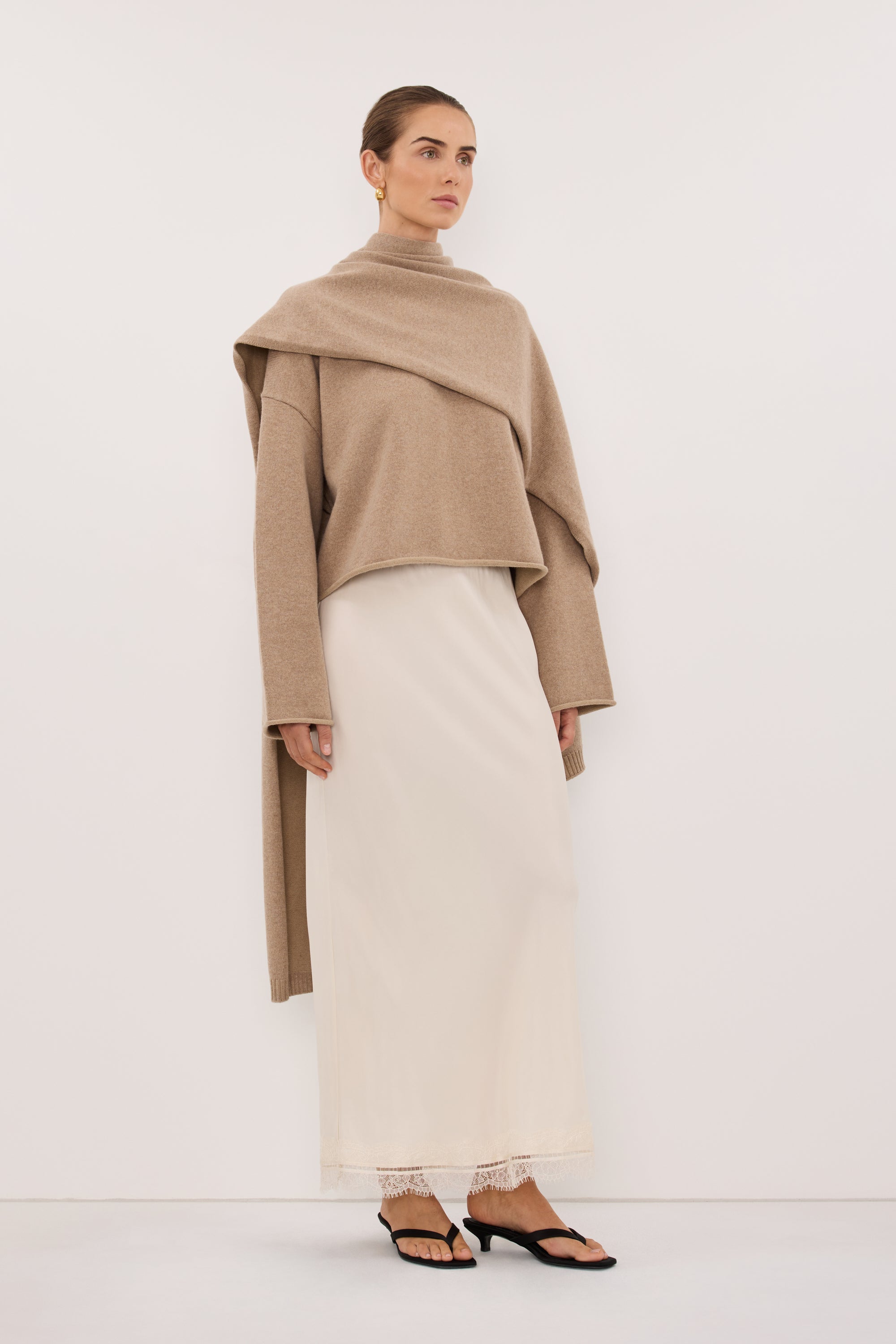 ANDIE OAT SCARF KNIT JUMPER – DISSH