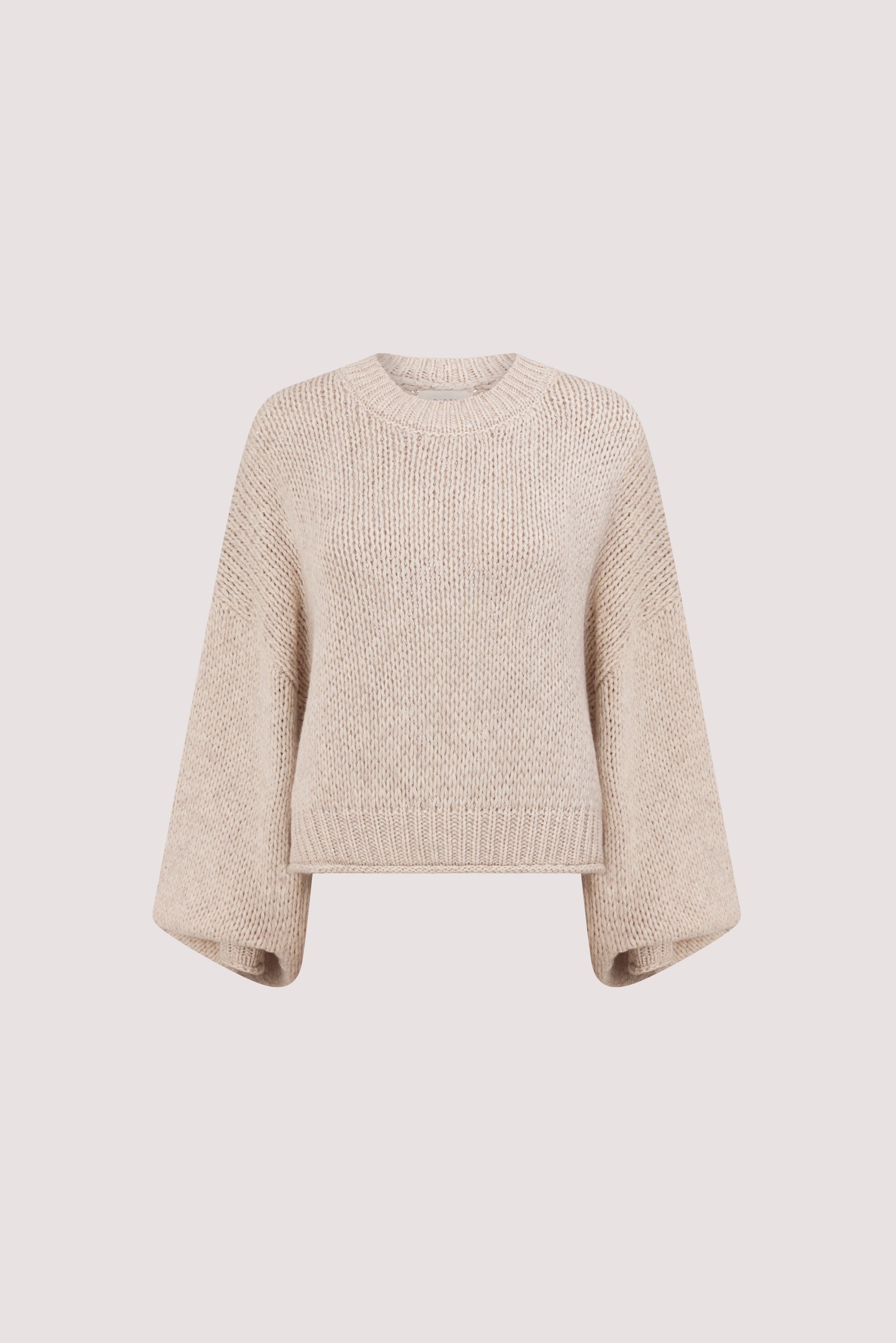 ROSA CHALK CROPPED KNIT JUMPER