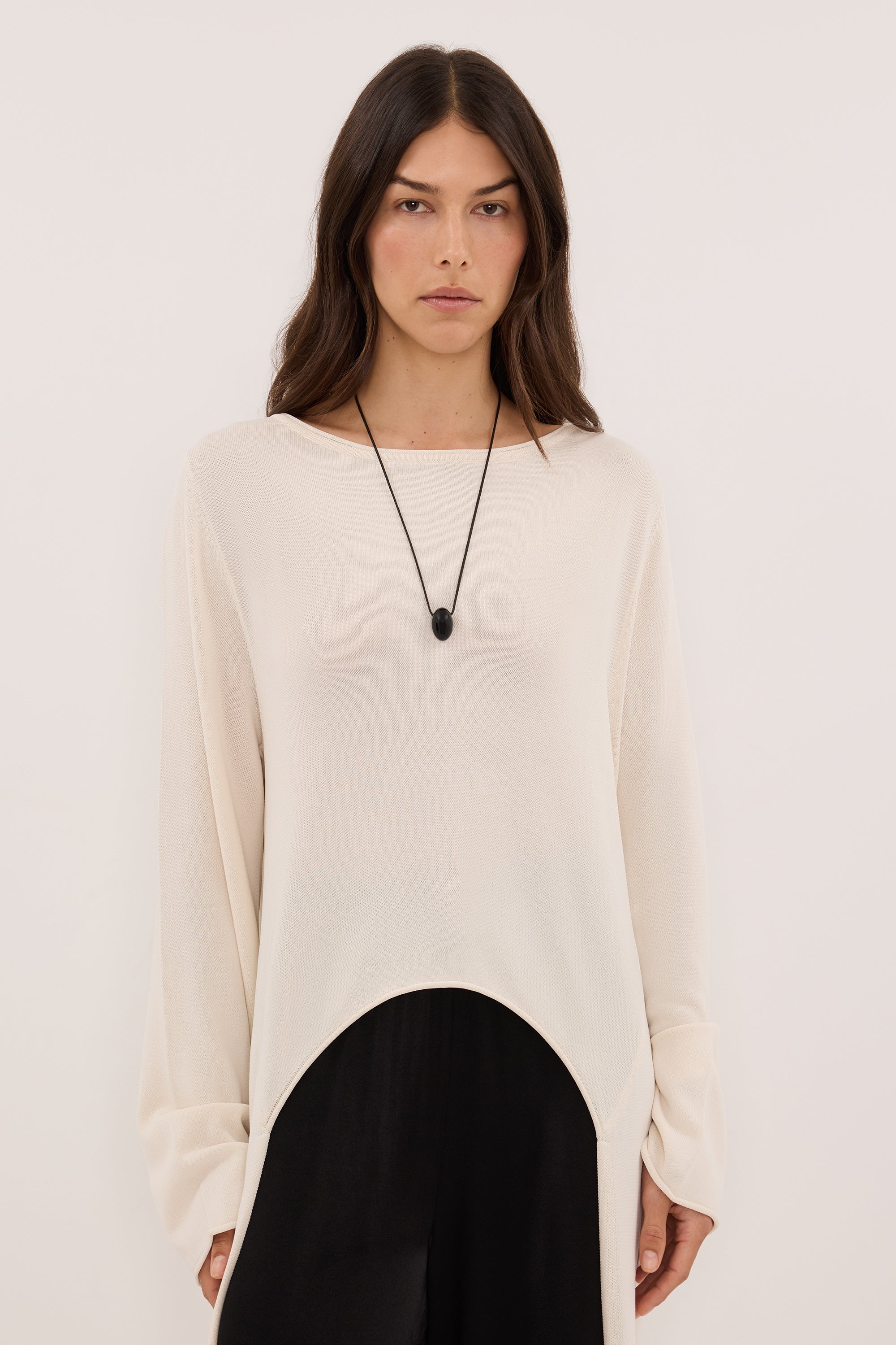 DAPHNE MILK KNIT CAPE TOP - PRE ORDER