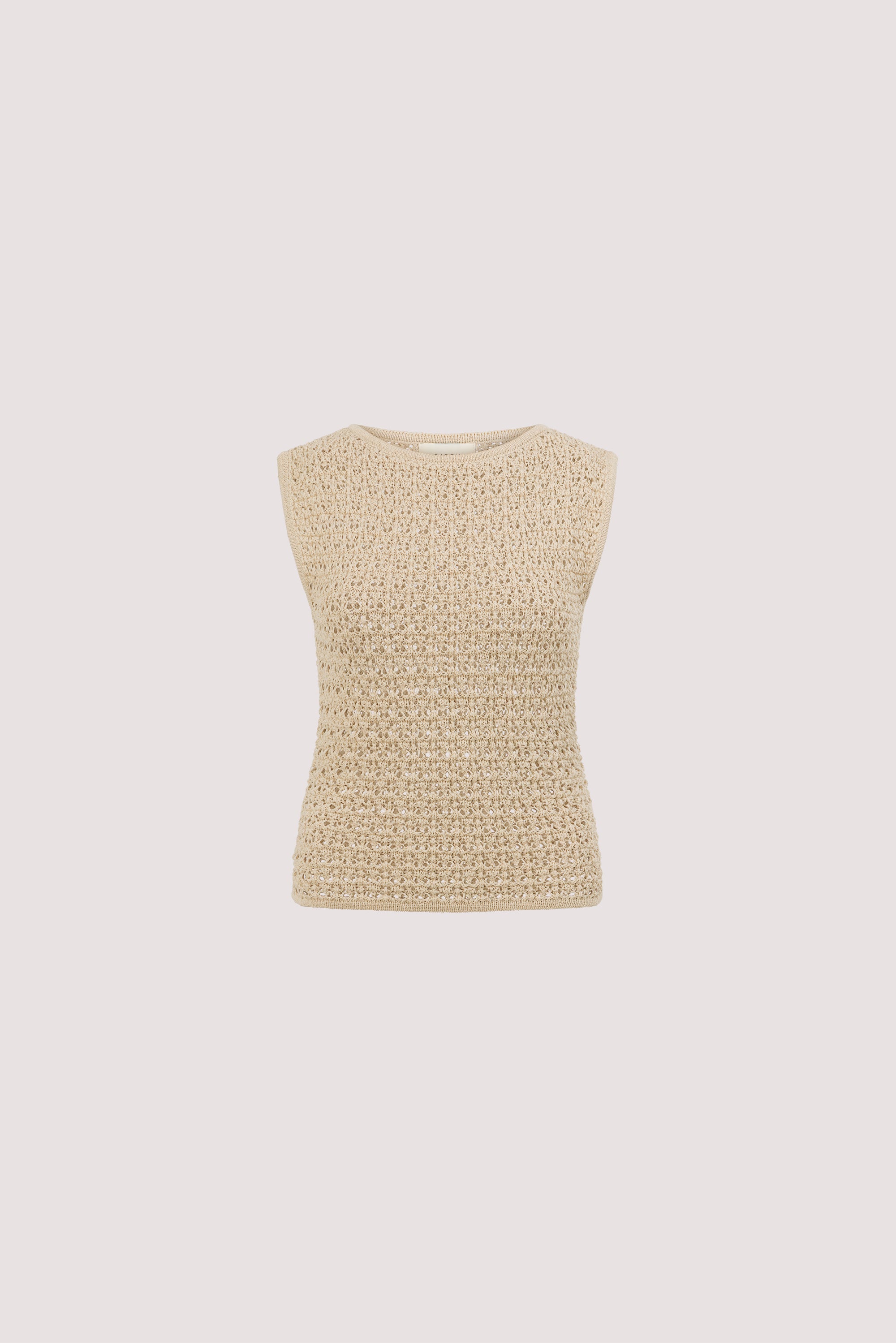 HALO NATURAL BOAT NECK KNIT TOP