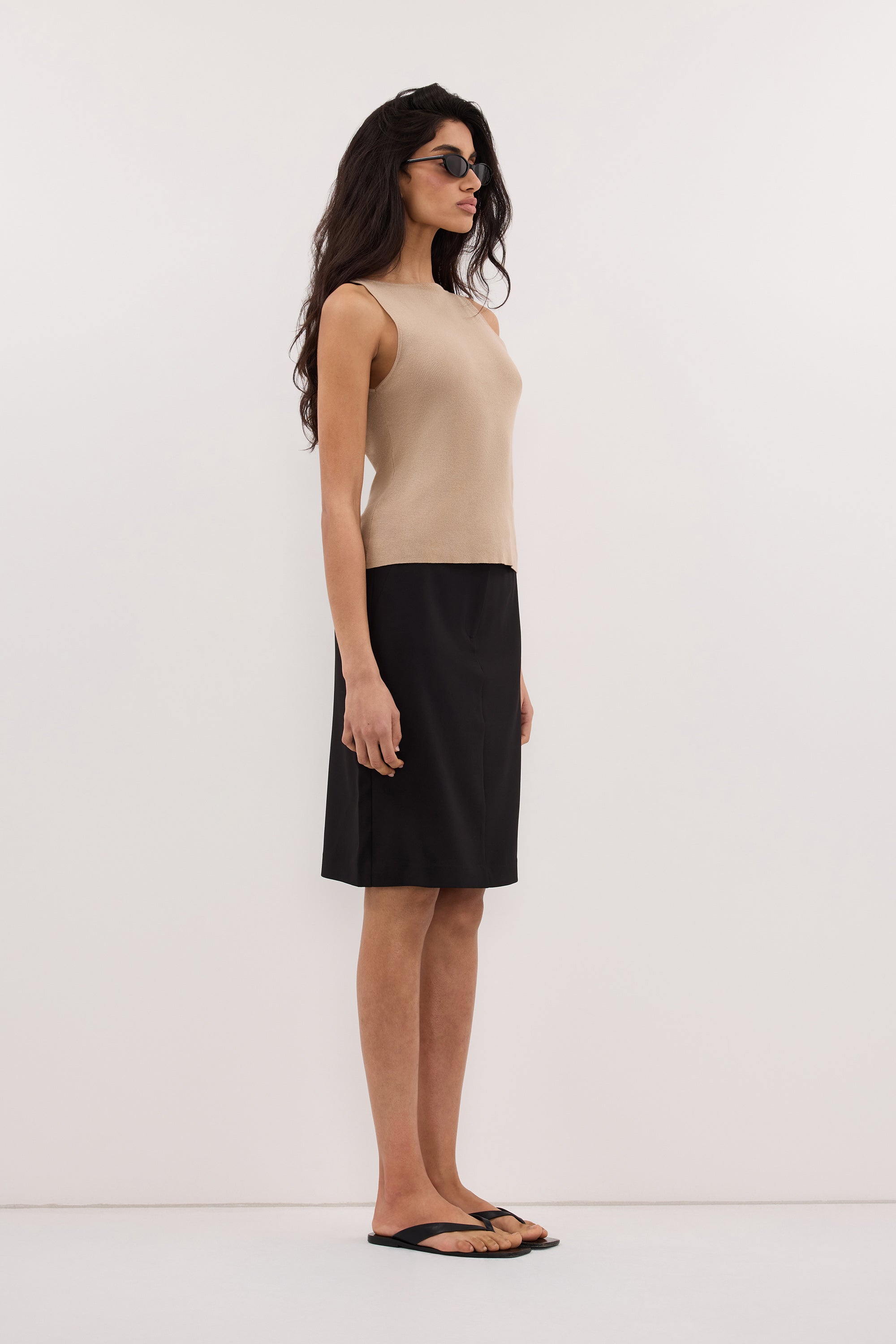 SABRE OAT KNIT BOAT NECK TANK