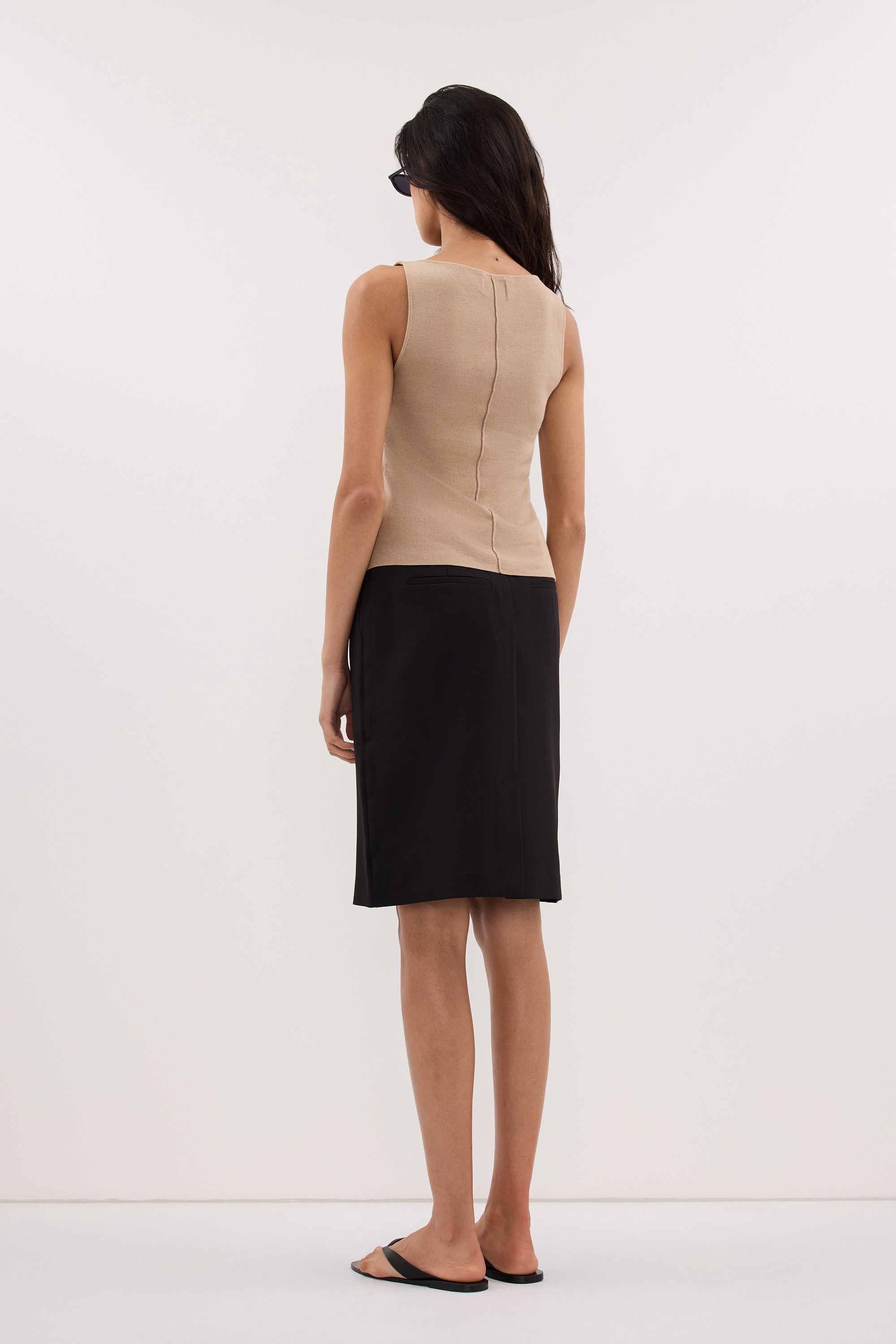 SABRE OAT KNIT BOAT NECK TANK