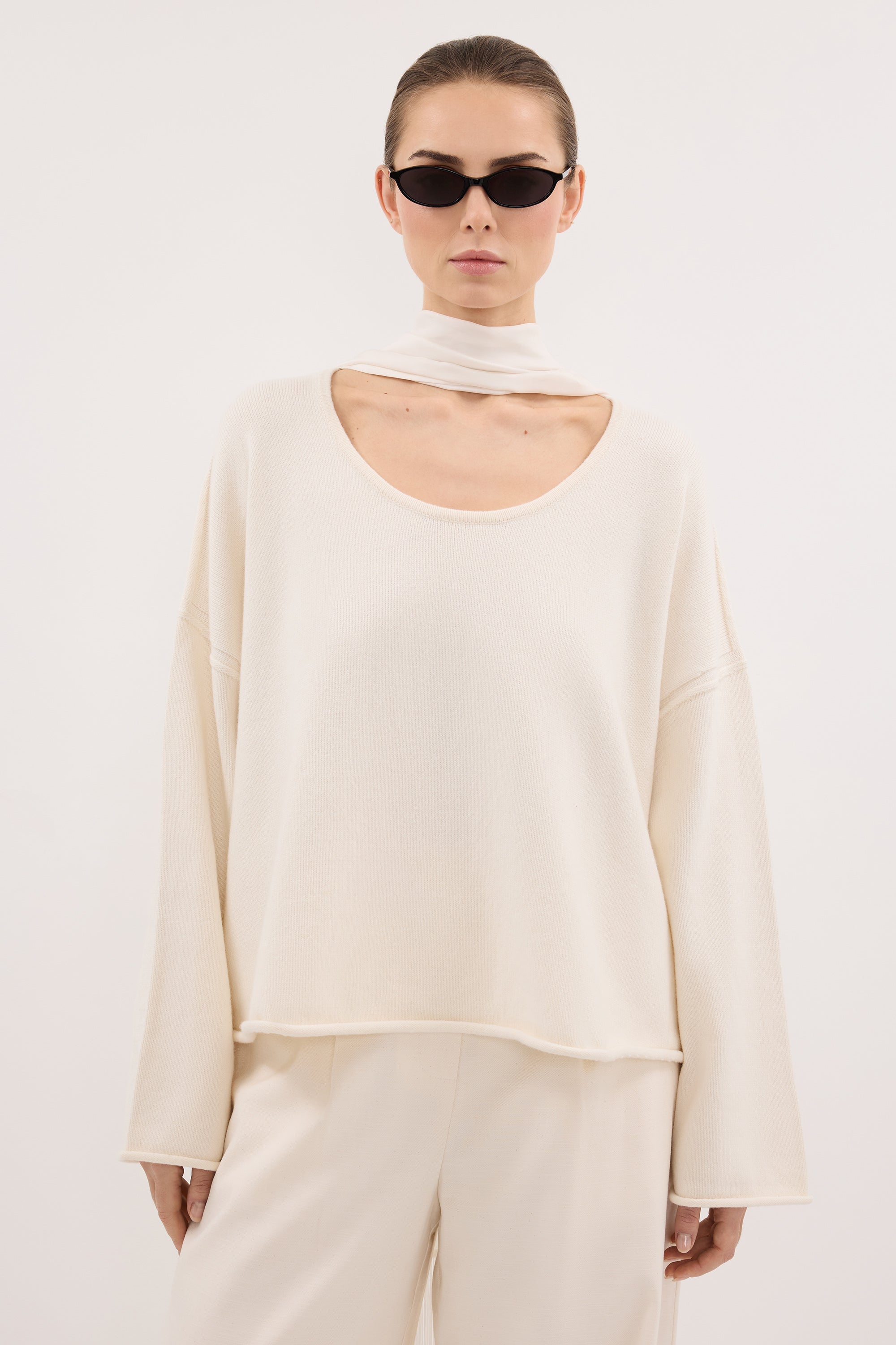 MARTA CREAM KNIT LIGHTWEIGHT JUMPER