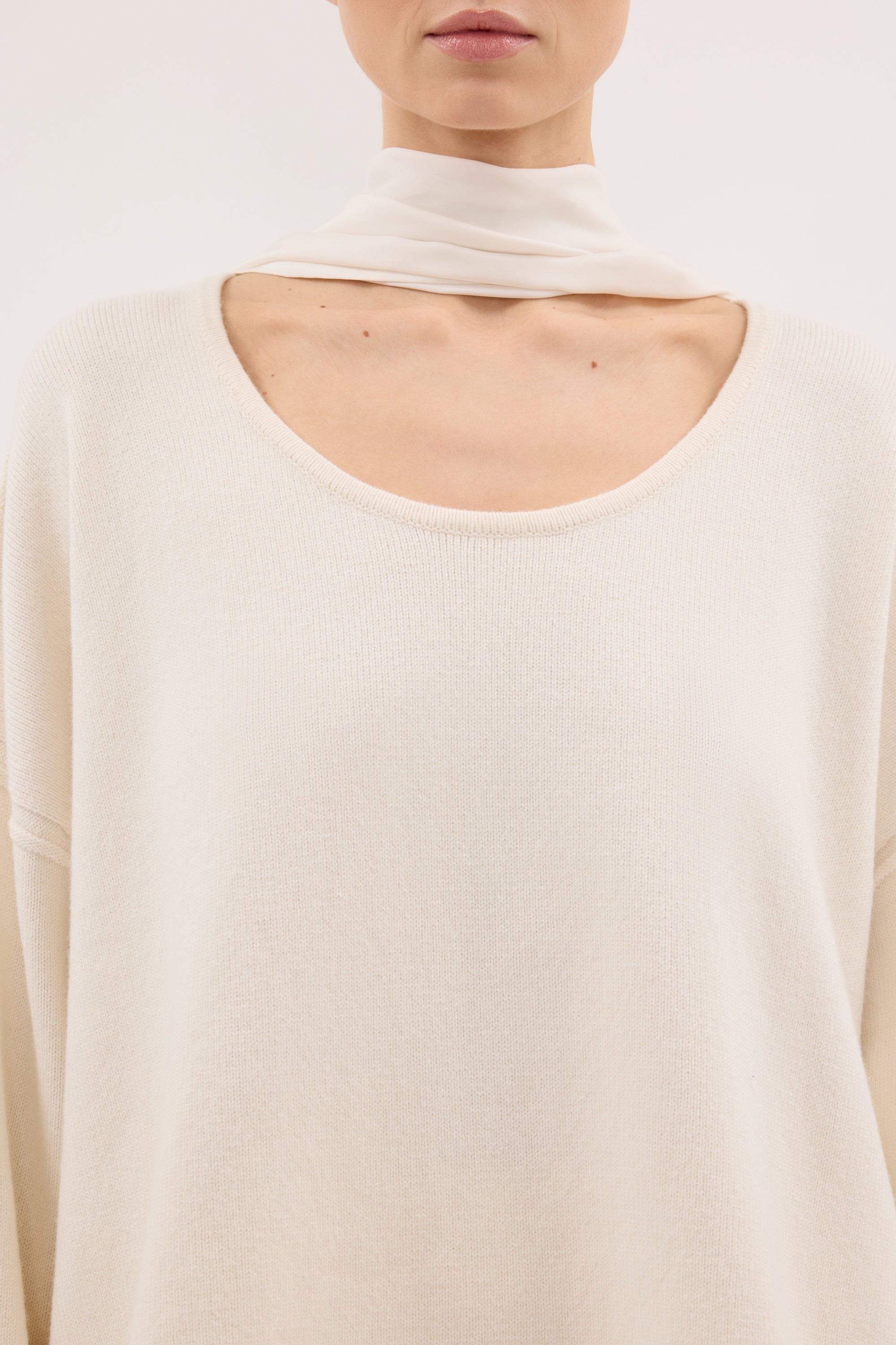 MARTA CREAM KNIT LIGHTWEIGHT JUMPER