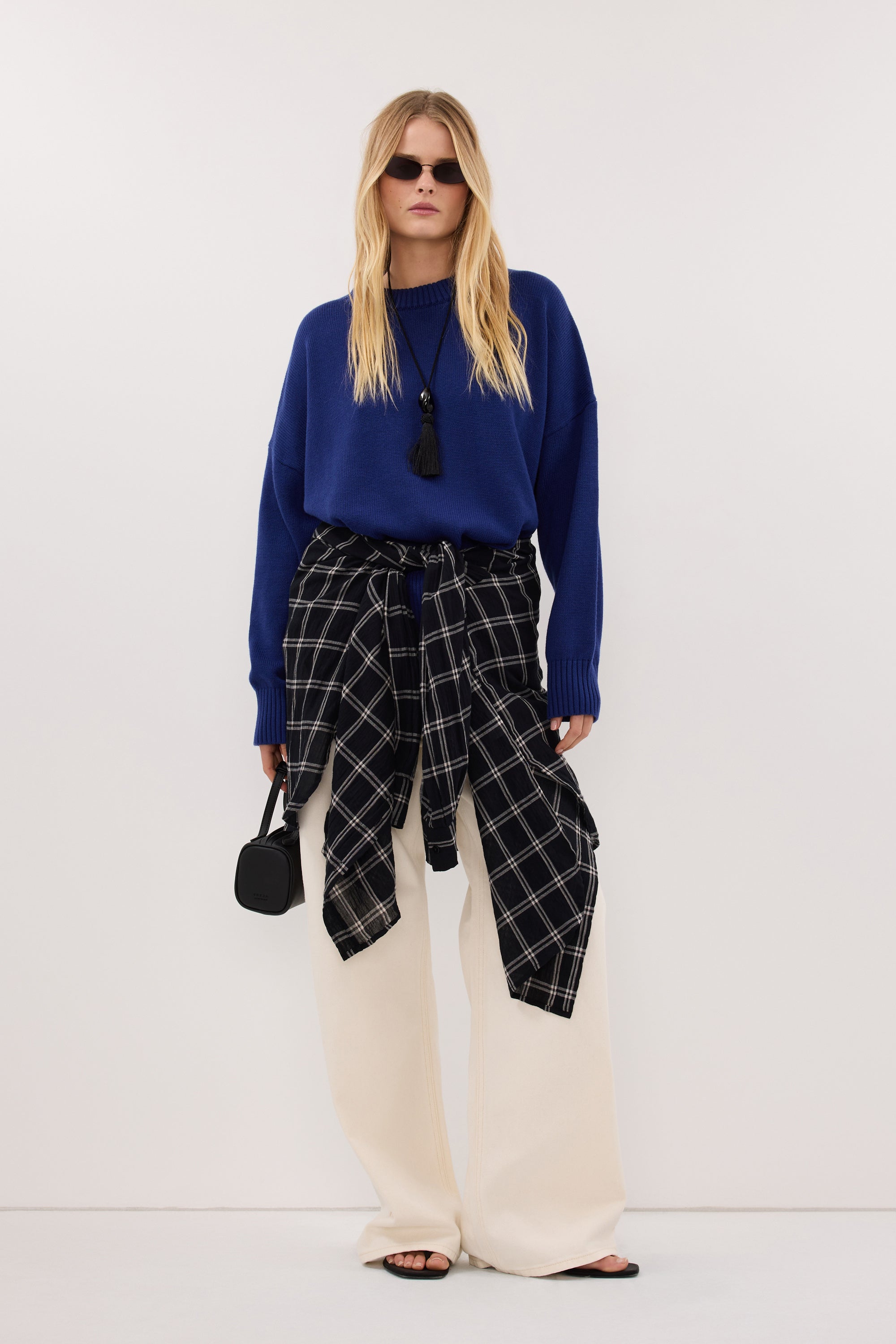 CECILIA COBALT CREW NECK JUMPER