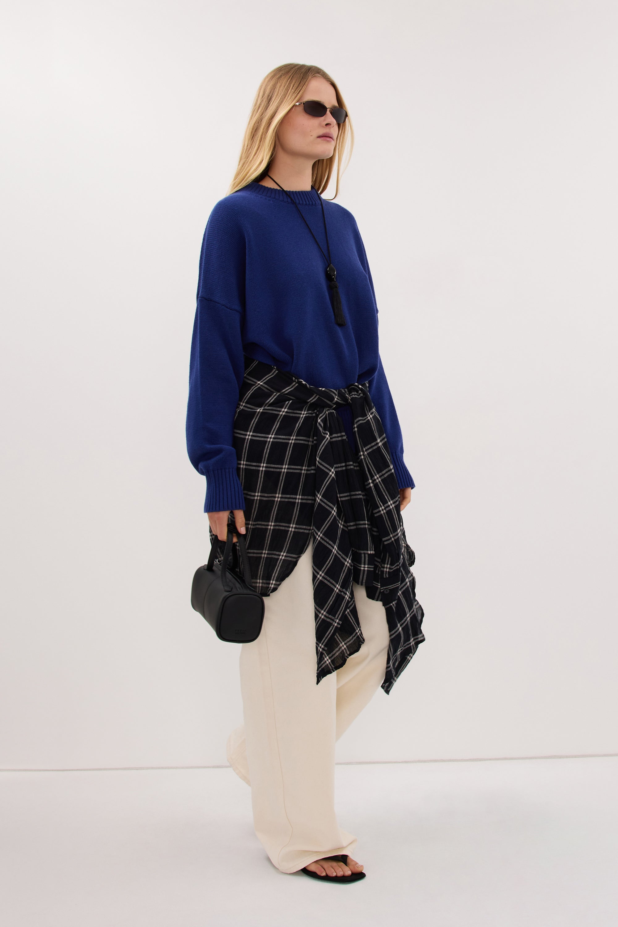 CECILIA COBALT CREW NECK JUMPER