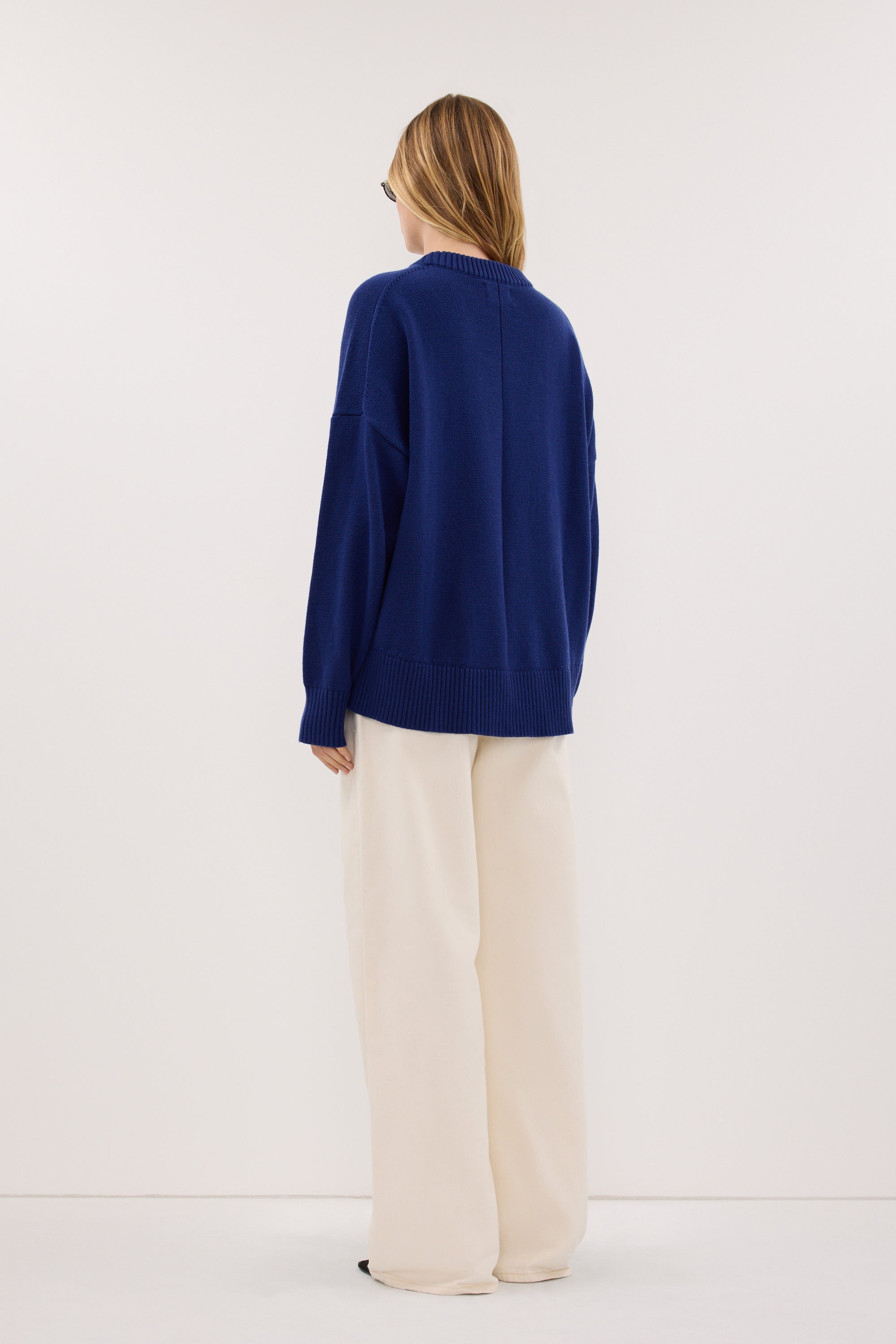 CECILIA COBALT CREW NECK JUMPER