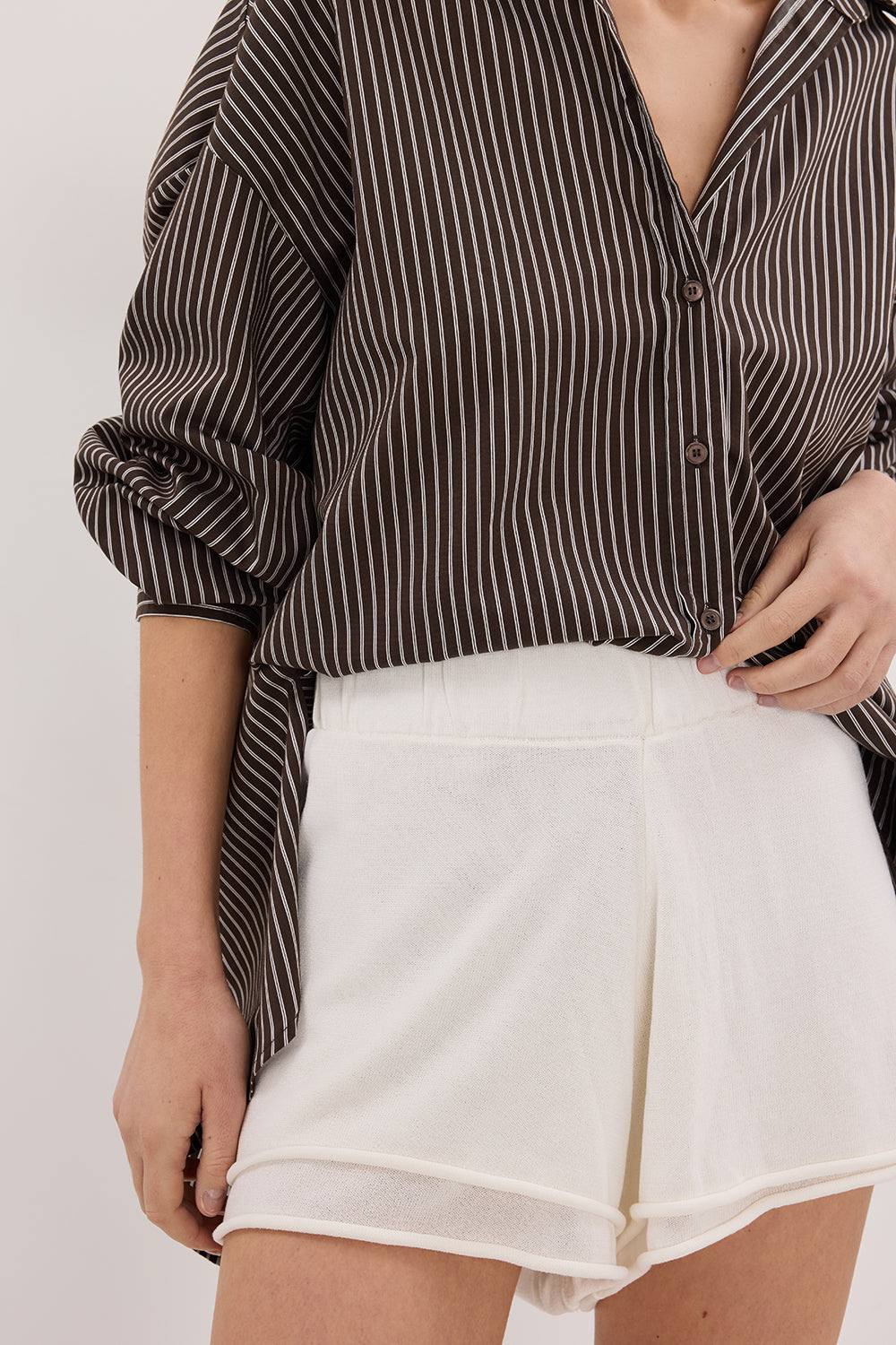 MIRA WHITE DOUBLE LAYER SHORT