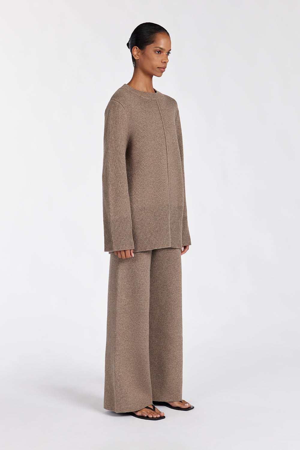 CLEMENCE CHOC MARLE KNIT PANT