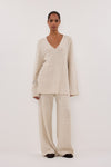 MAREN CHALK CABLE KNIT PANT