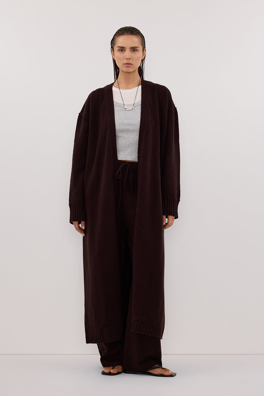 PAIGE CHOC WOOL KNIT PANT