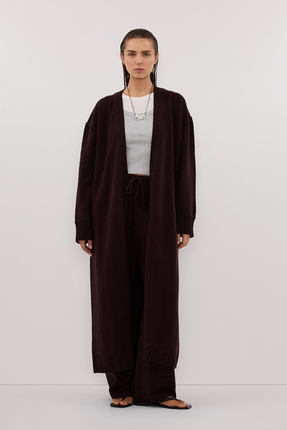 PAIGE CHOC WOOL KNIT PANT