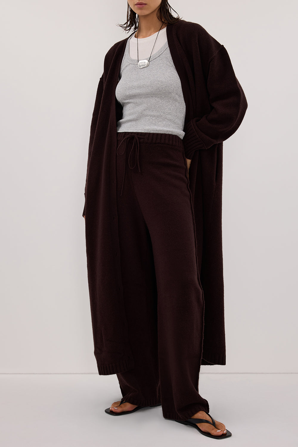 PAIGE CHOC WOOL KNIT PANT