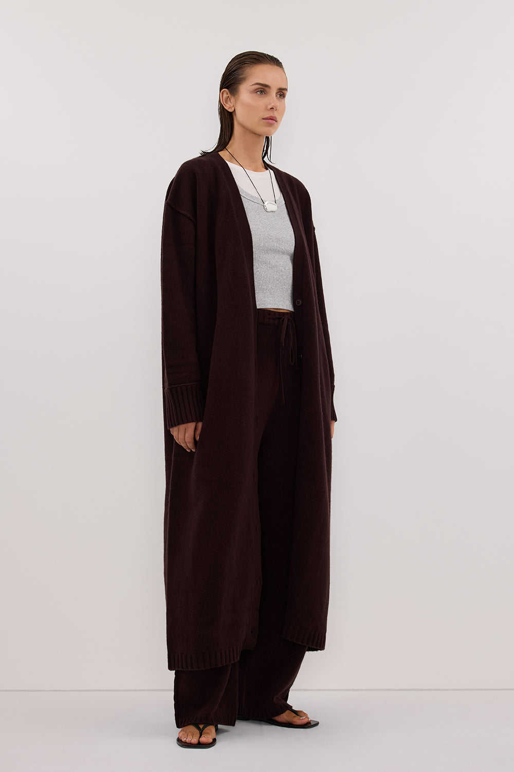 PAIGE CHOC WOOL KNIT PANT