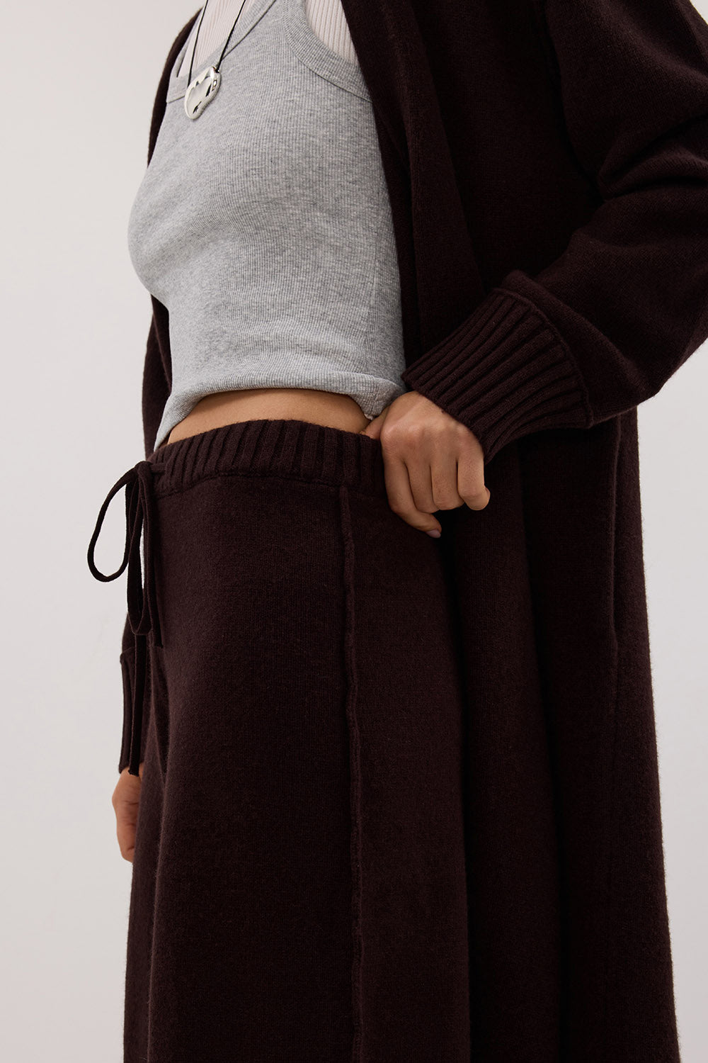 PAIGE CHOC WOOL KNIT PANT