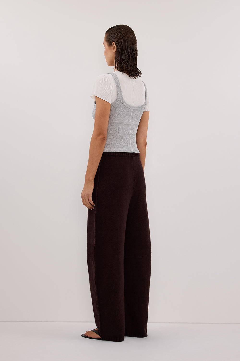PAIGE CHOC WOOL KNIT PANT