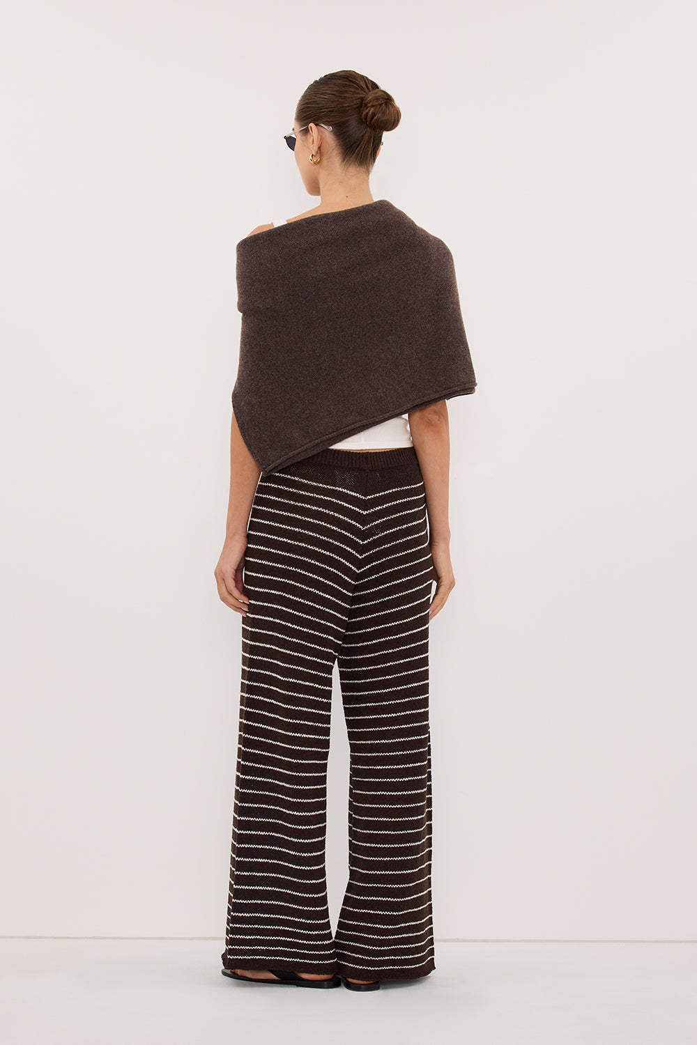 ASPEN CHOC STRIPE KNIT PANT